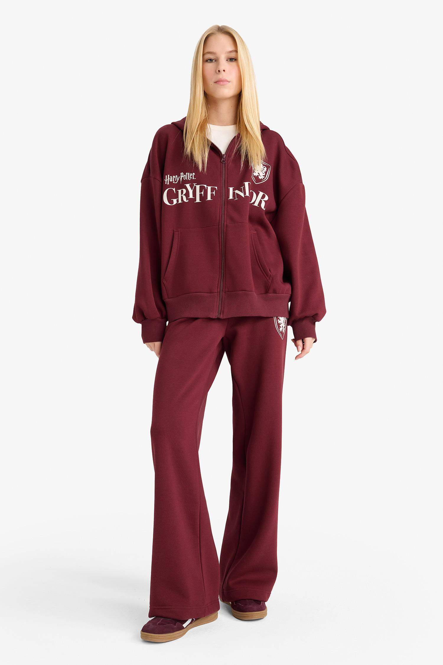 Coool Harry Potter Oversize Geniş Kalıp Kapüşonlu Fermuarlı Sweatshirt 