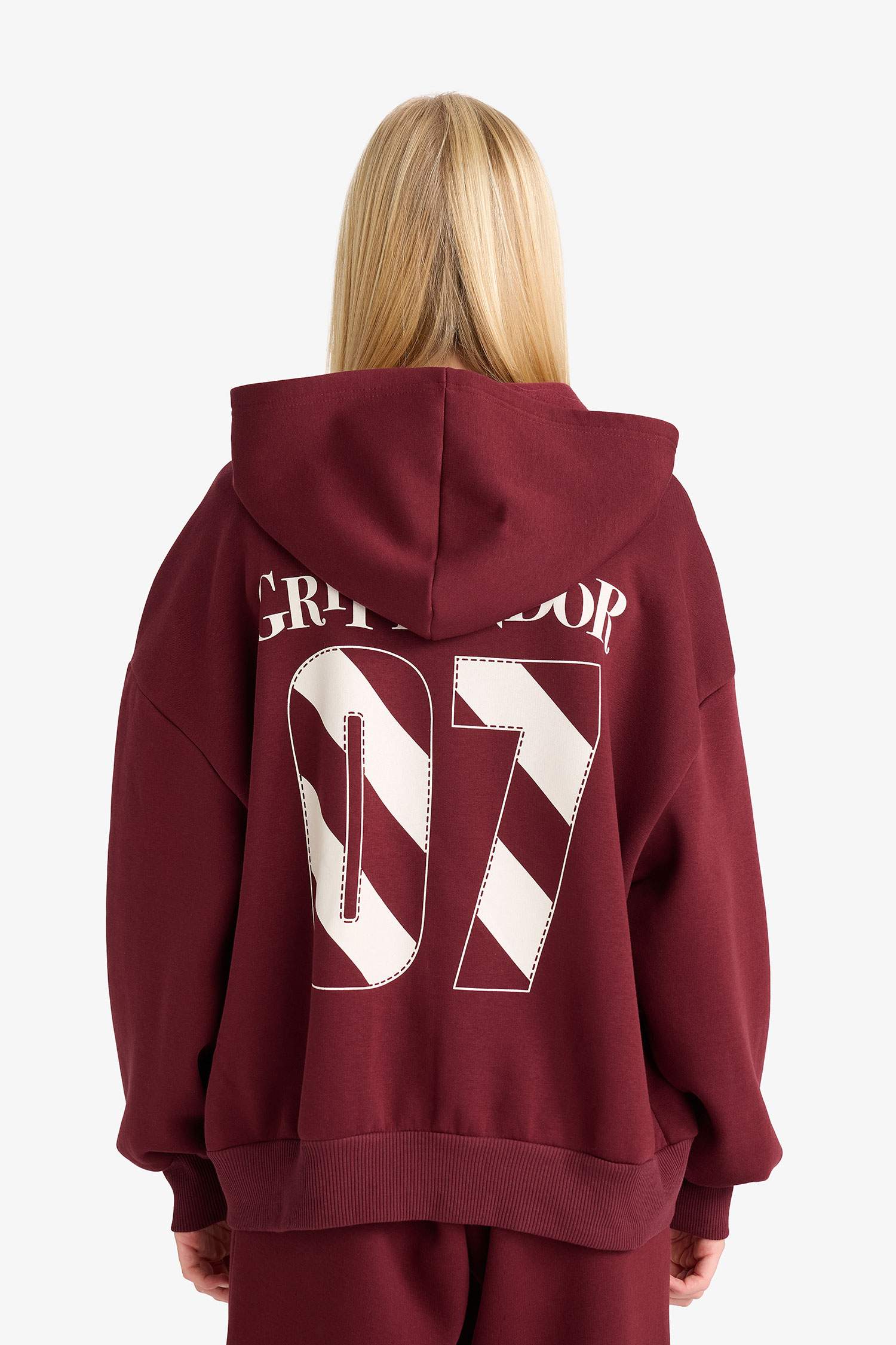 Coool Harry Potter Oversize Geniş Kalıp Kapüşonlu Fermuarlı Sweatshirt 