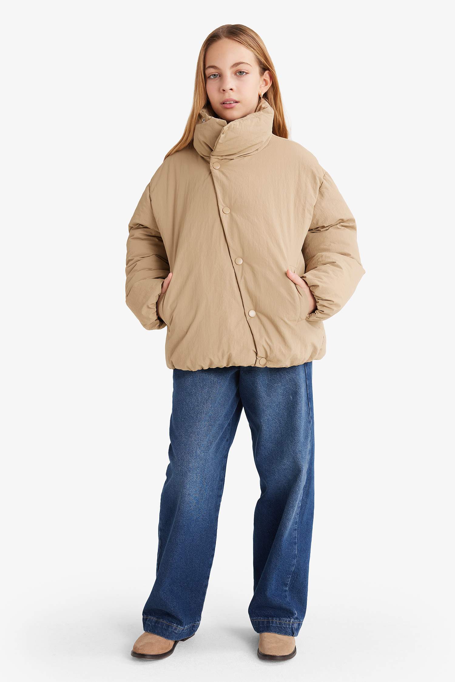 Girl High Neck Puffer Jacket