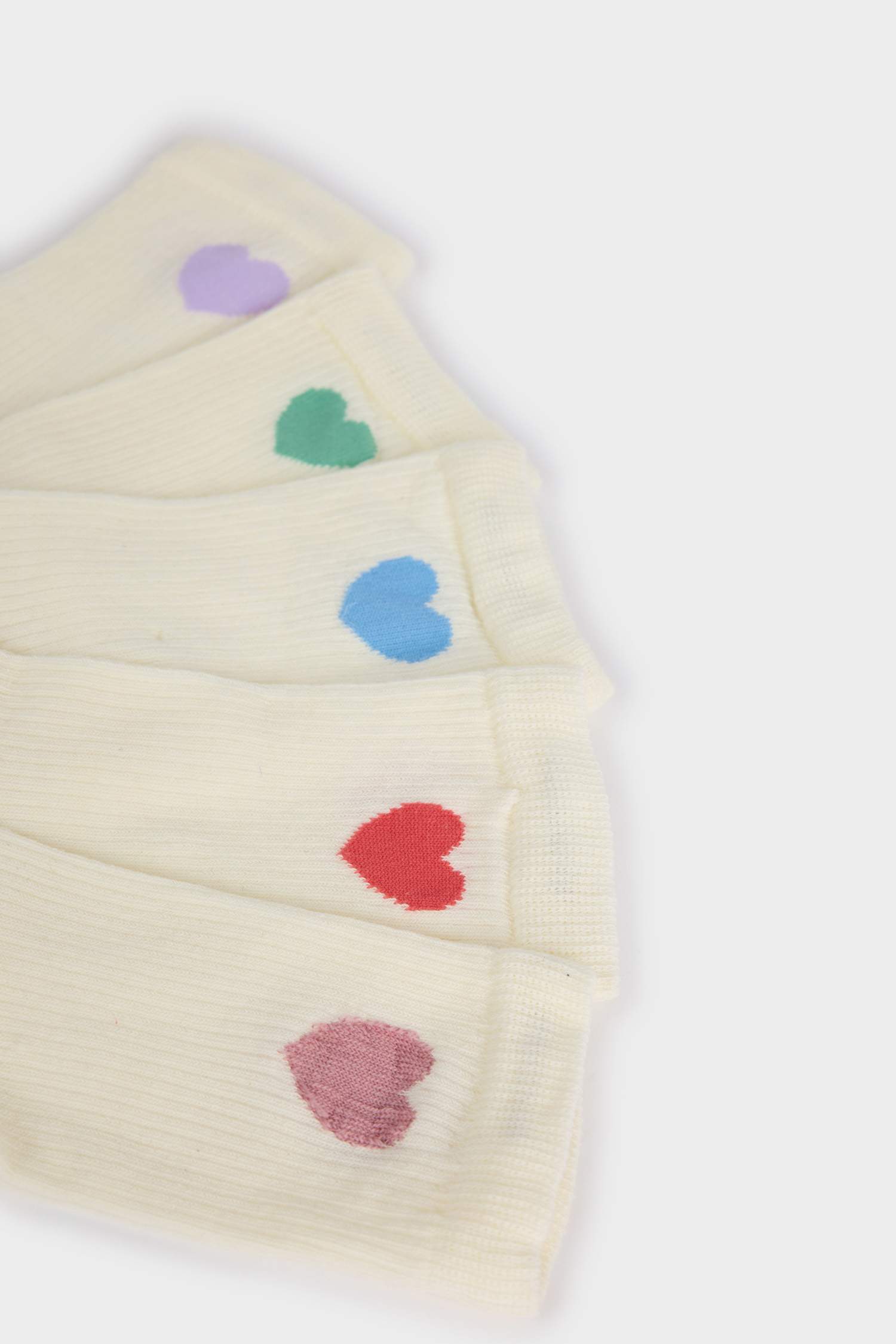 Girl 5 Piece Cotton Long Socks
