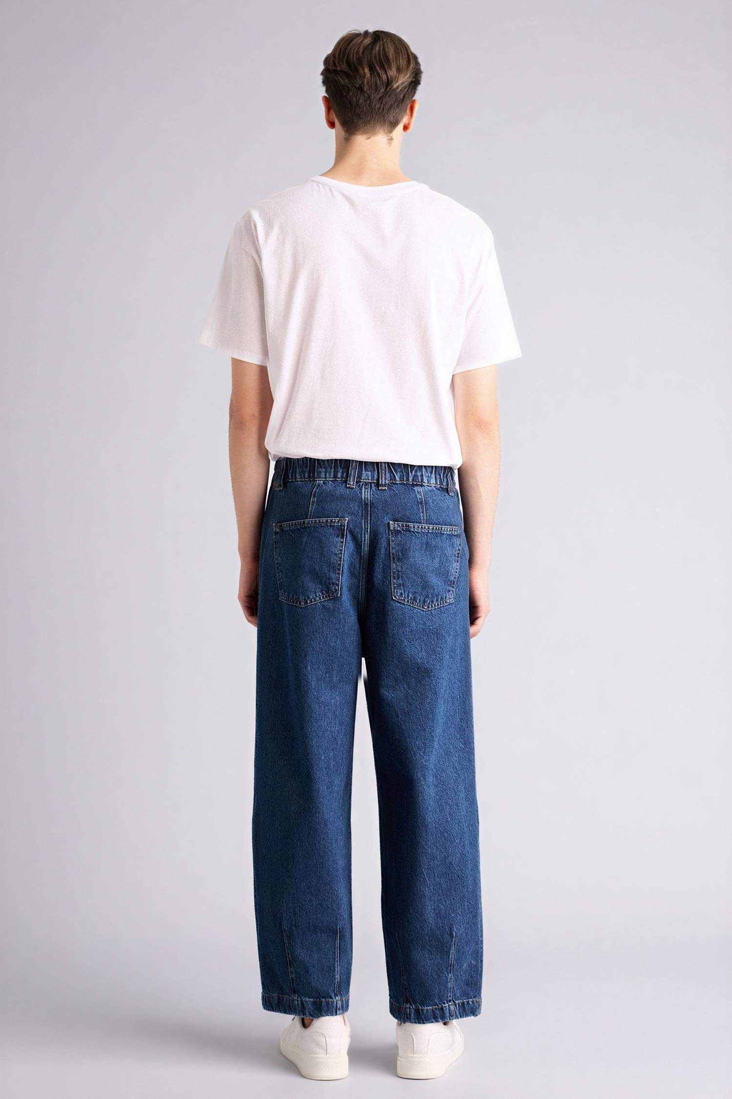 Esnek Belli Barrel Fit Jean Pantolon