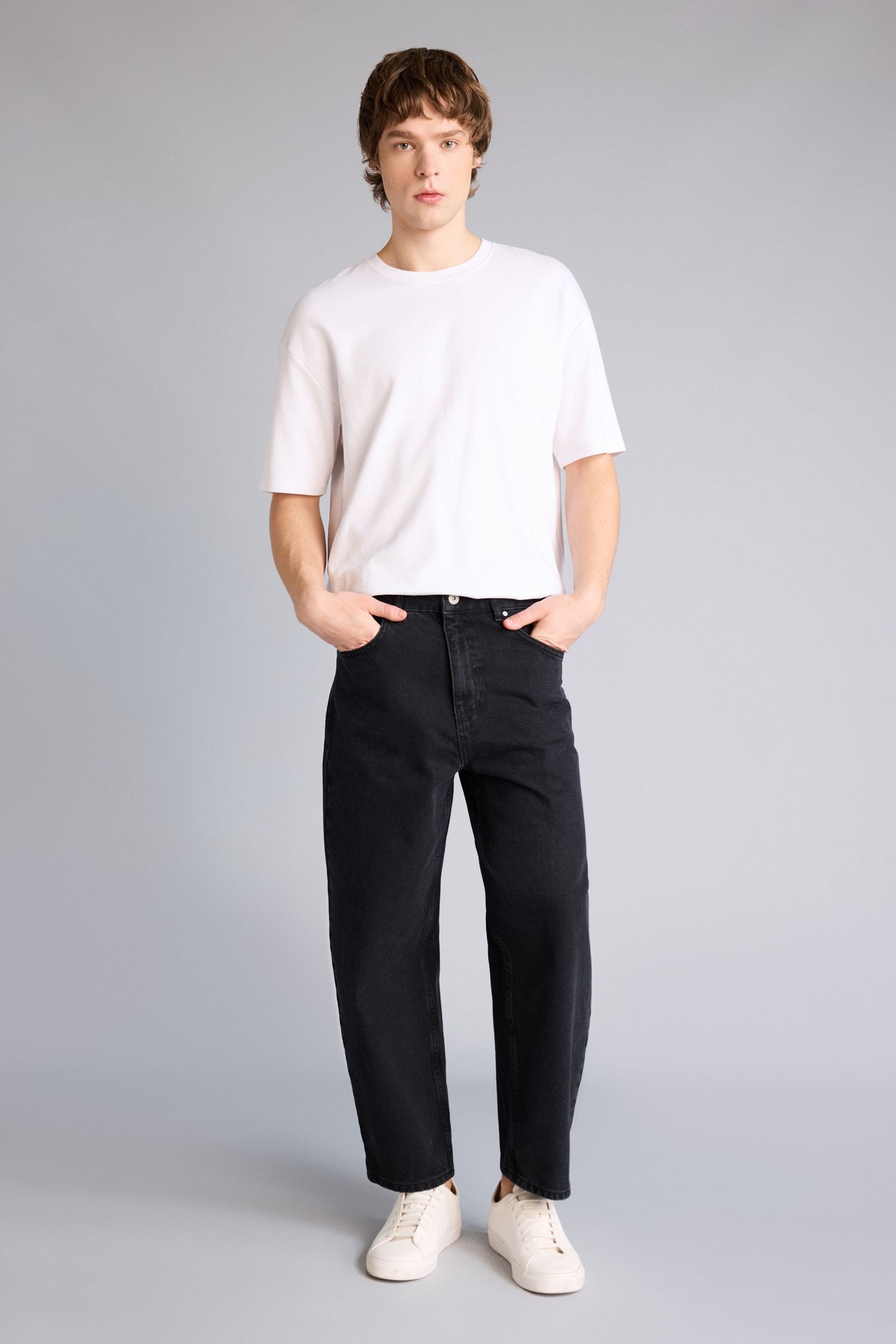 DeFacto %100 Pamuk Tapered Wıde Leg Fıt Pantolon