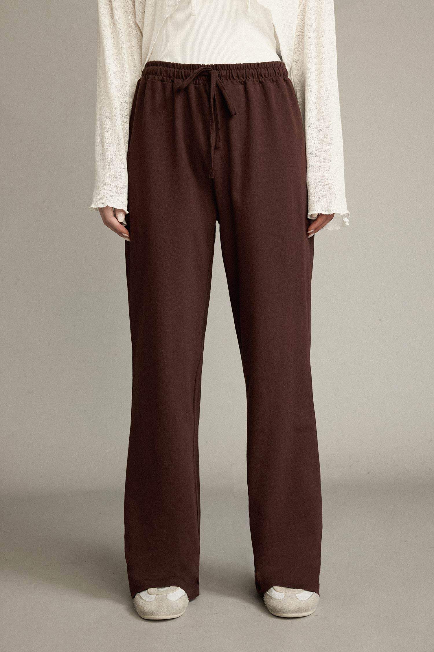 Fitted Üç Cepli Uzun Pantolon