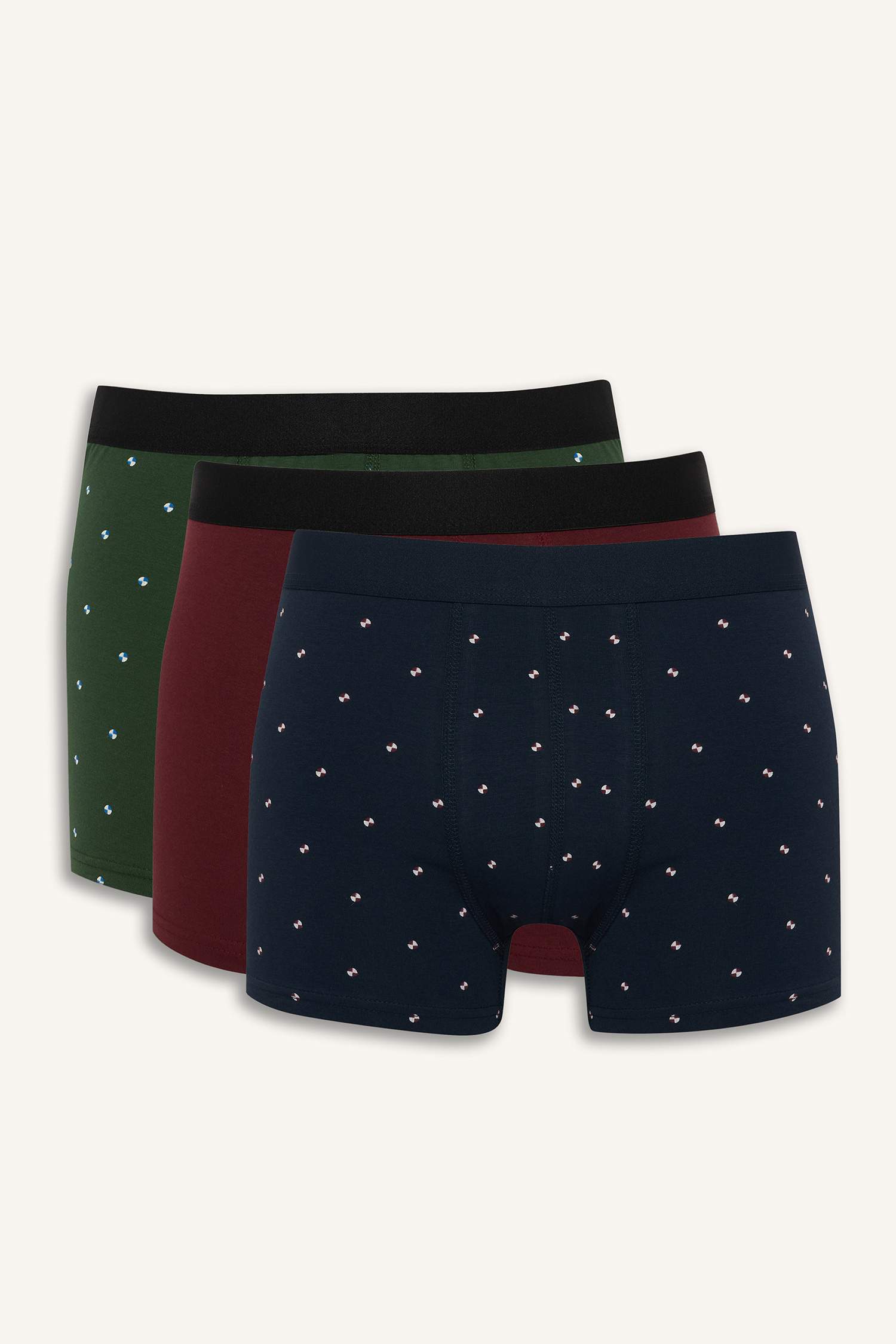 Regular Fit Puantiye 3'lü Boxer