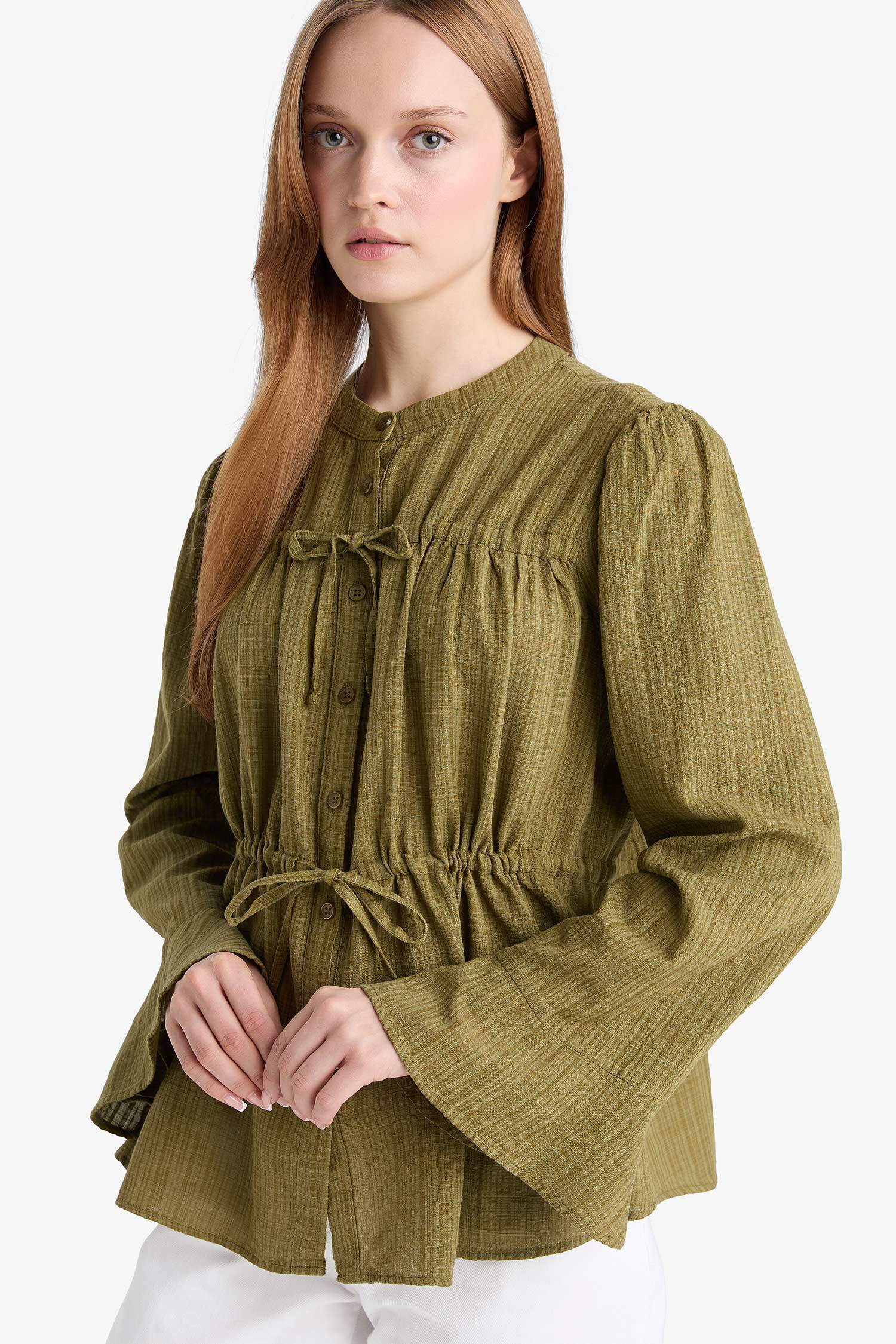 Regular Fit Crew Neck Long Sleeve Tunic