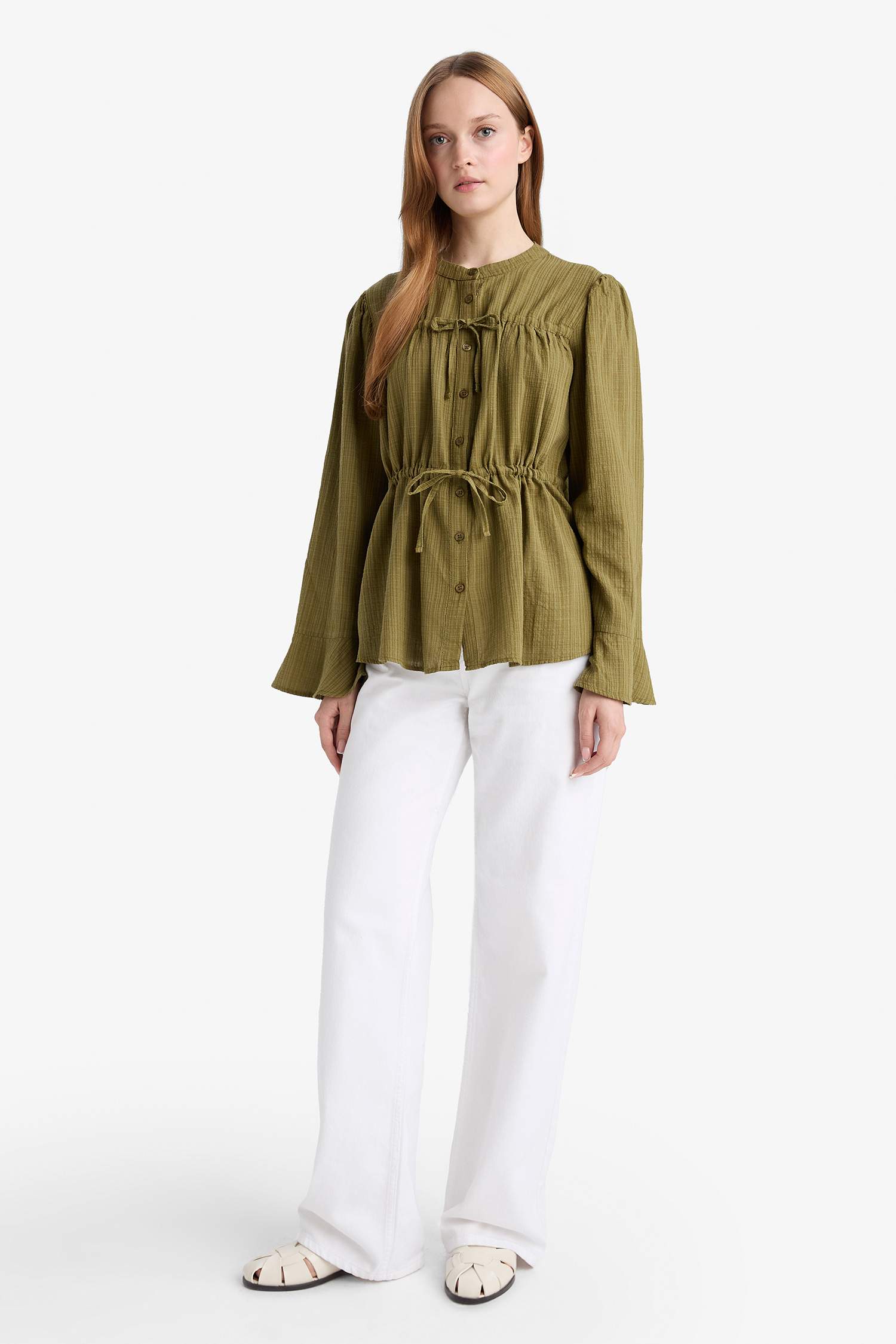 Regular Fit Crew Neck Long Sleeve Tunic