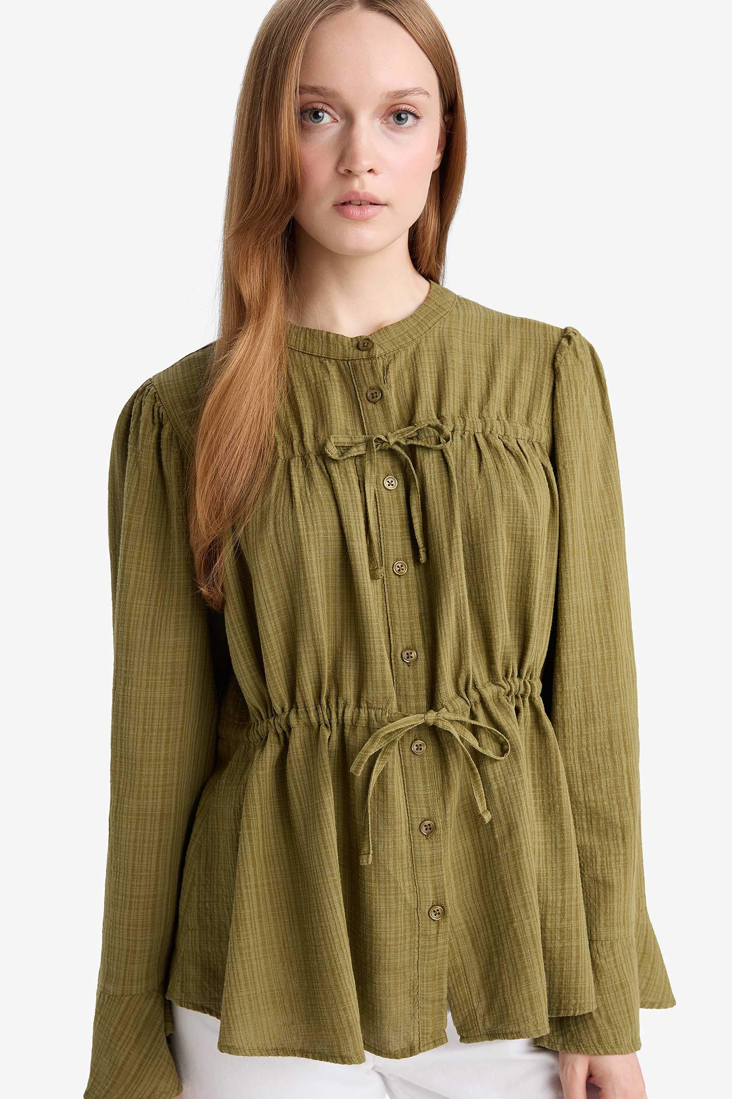 Regular Fit Crew Neck Long Sleeve Tunic