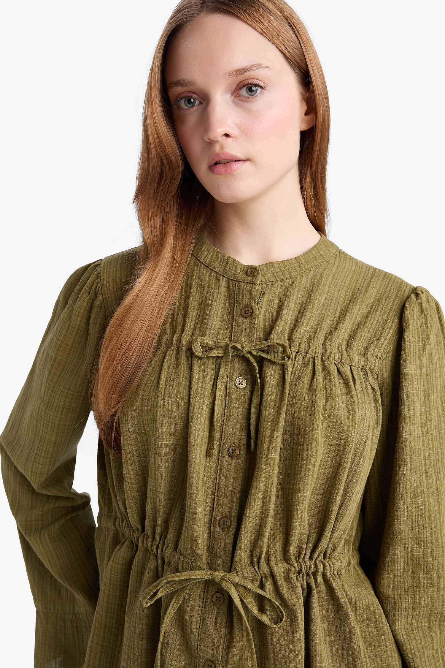 Regular Fit Crew Neck Long Sleeve Tunic