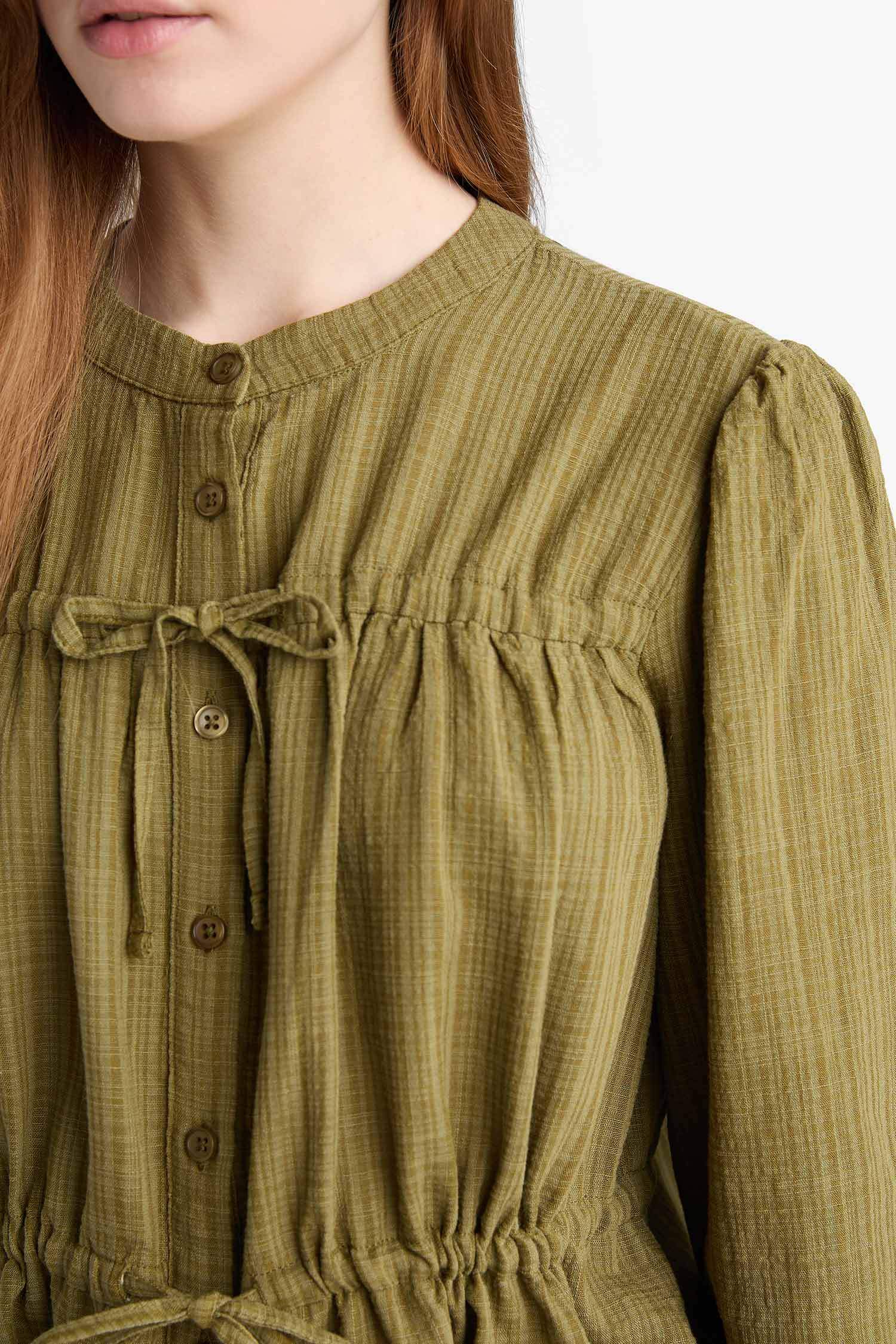 Regular Fit Crew Neck Long Sleeve Tunic