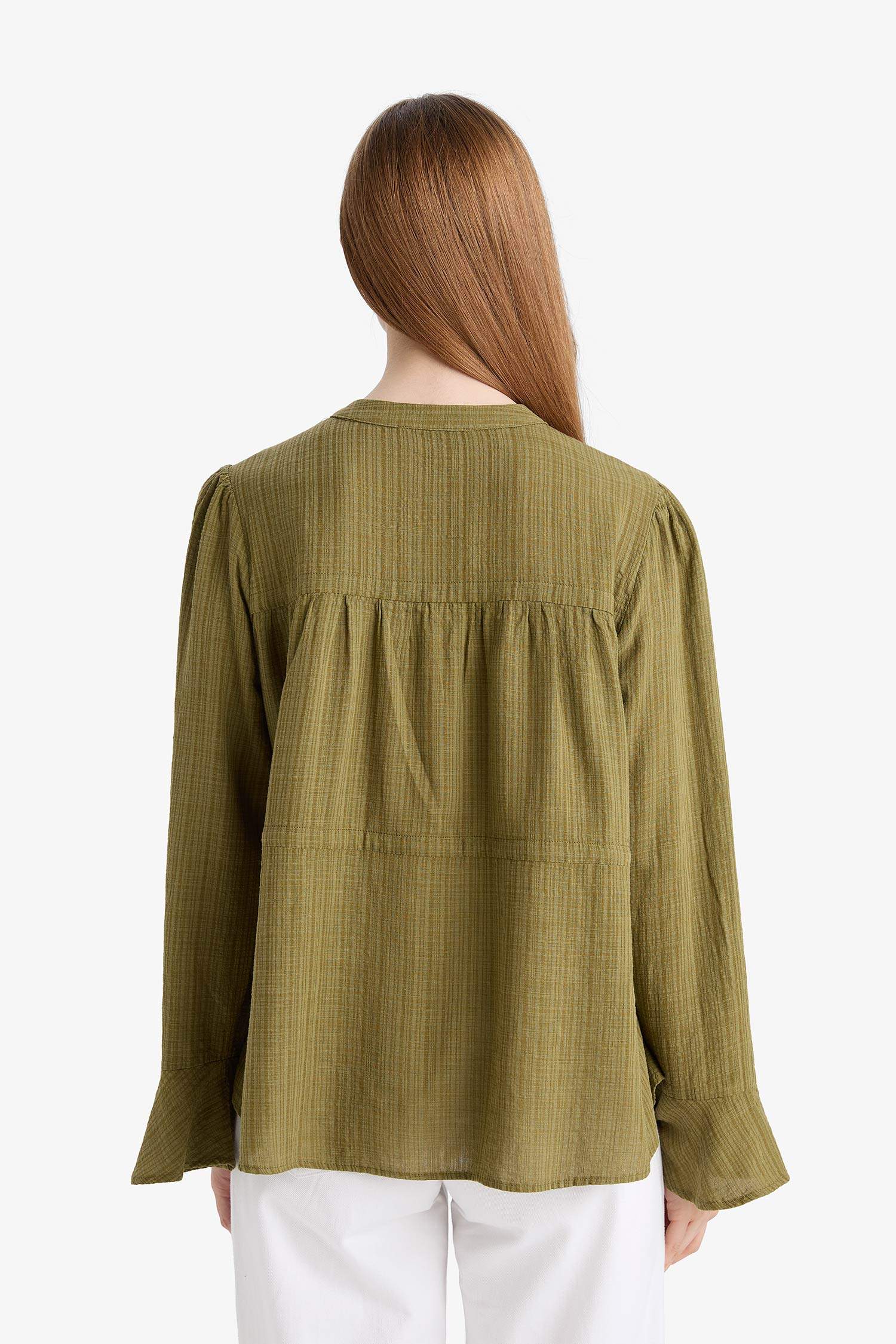 Regular Fit Crew Neck Long Sleeve Tunic