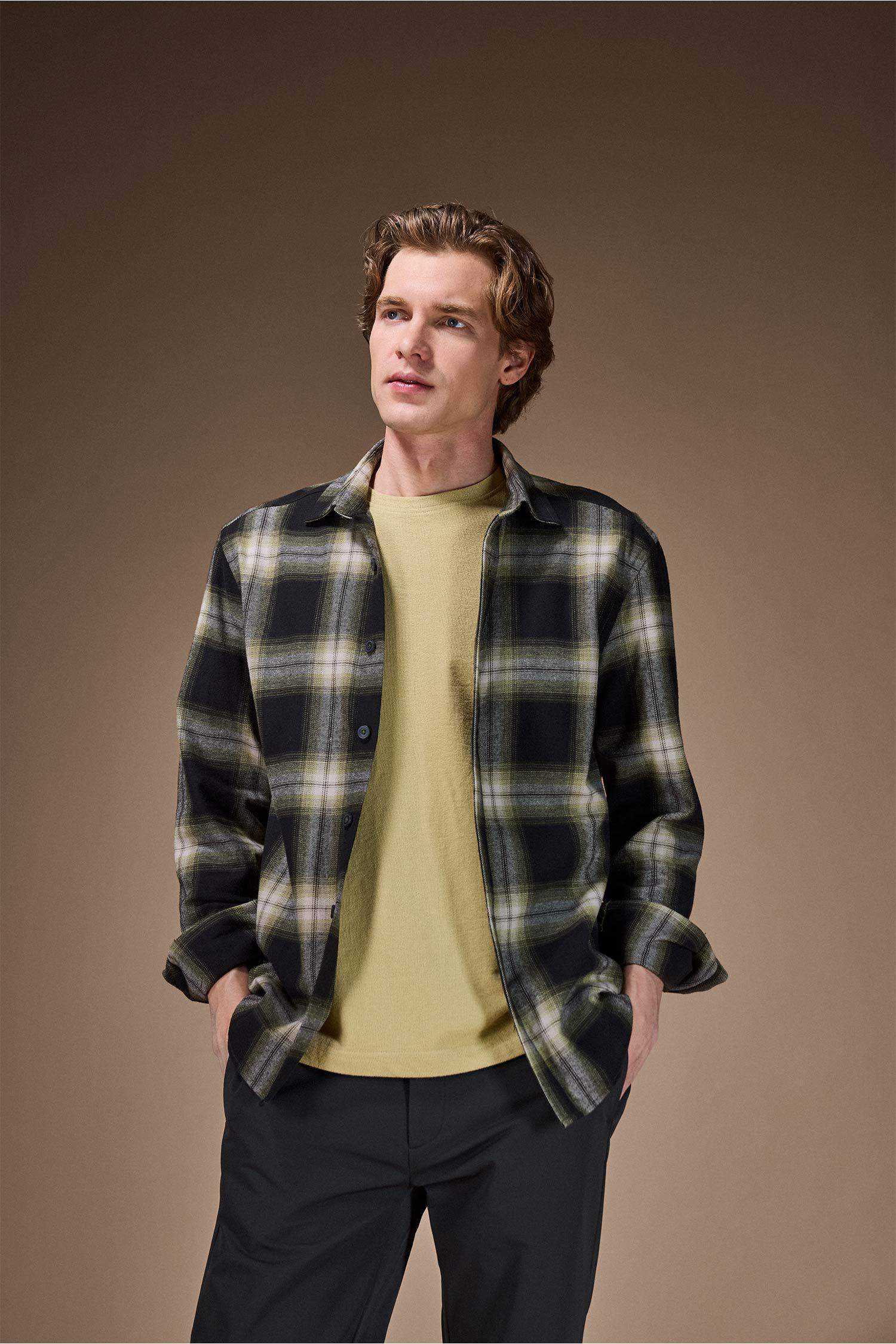 قميص كاروهات قطن فلانيل