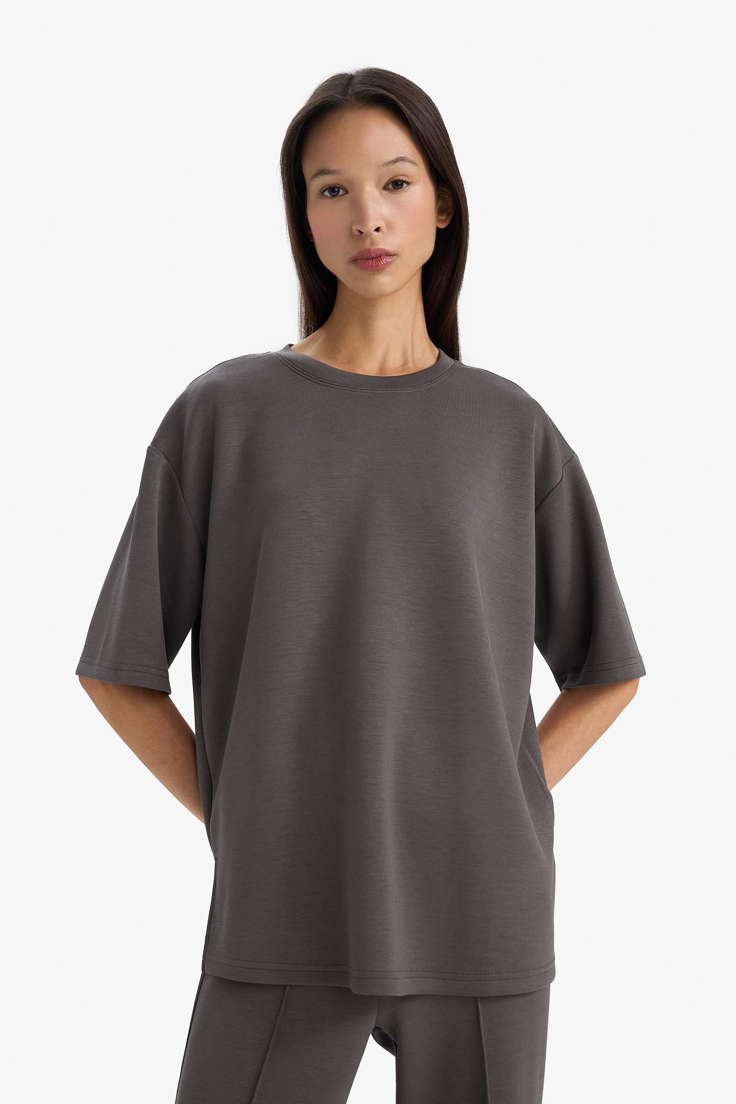 Футболка из модала Relax Fit с коротким рукавом