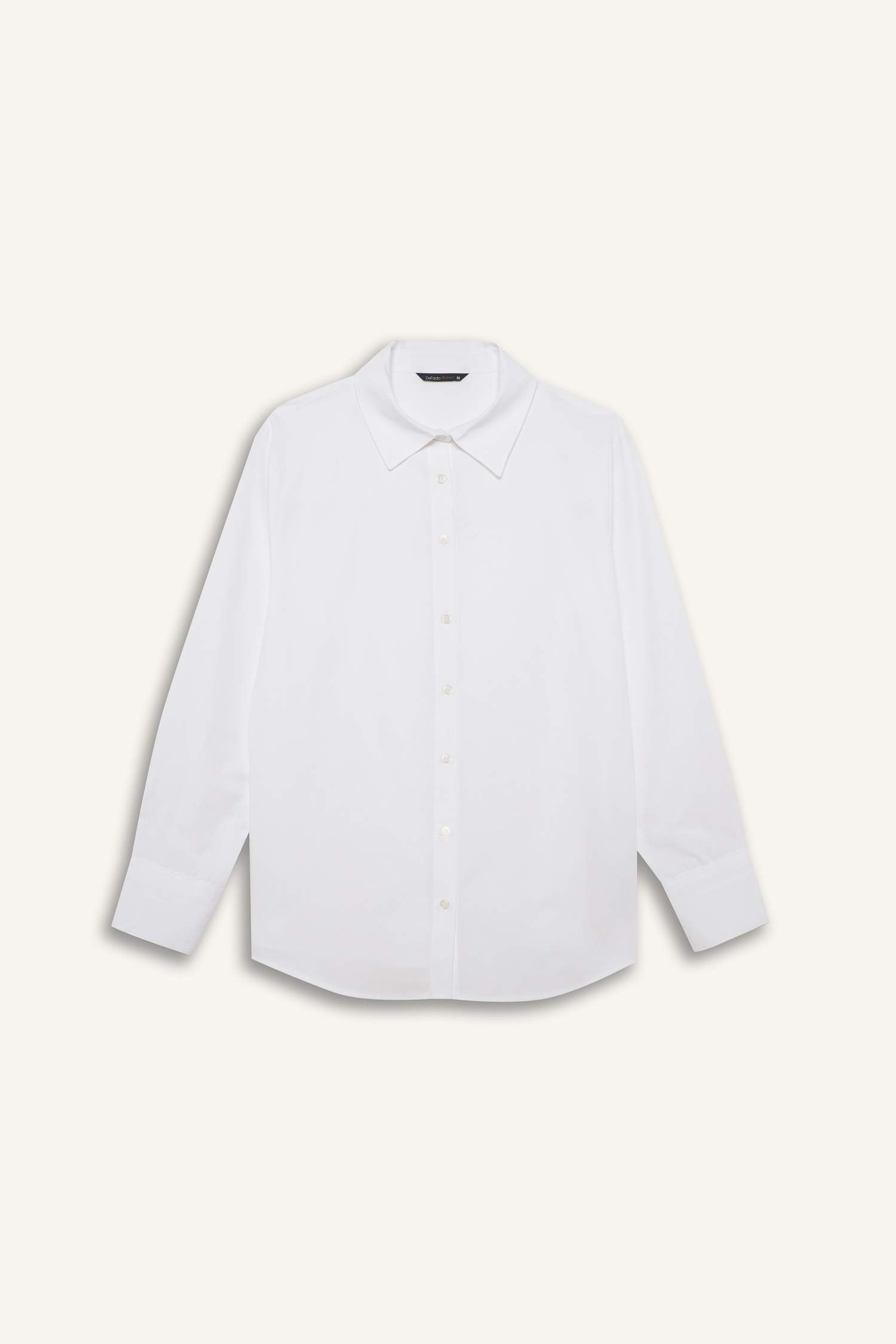 Regular Fit Shirt Collar Poplin Long Sleeve Shirt