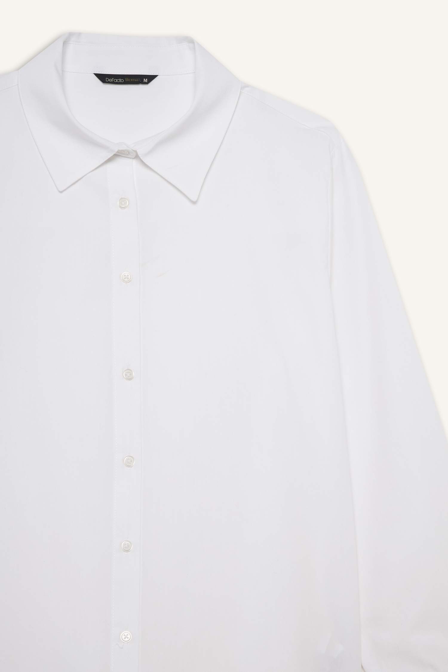 Regular Fit Shirt Collar Poplin Long Sleeve Shirt