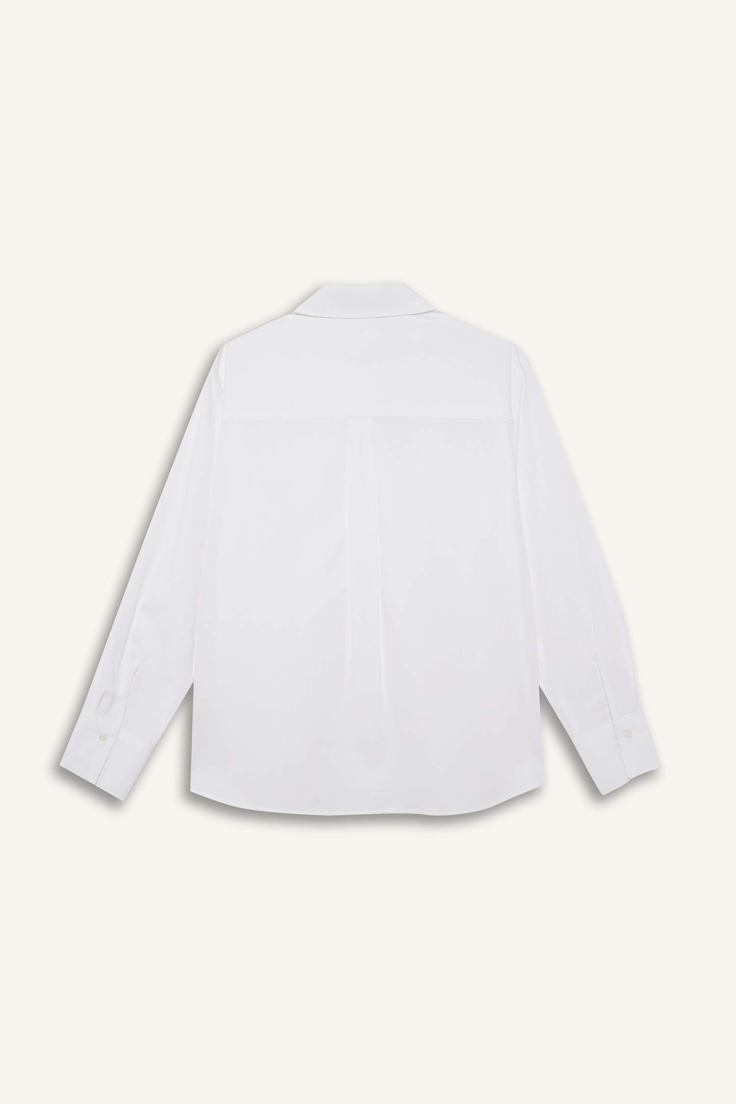 Regular Fit Shirt Collar Poplin Long Sleeve Shirt
