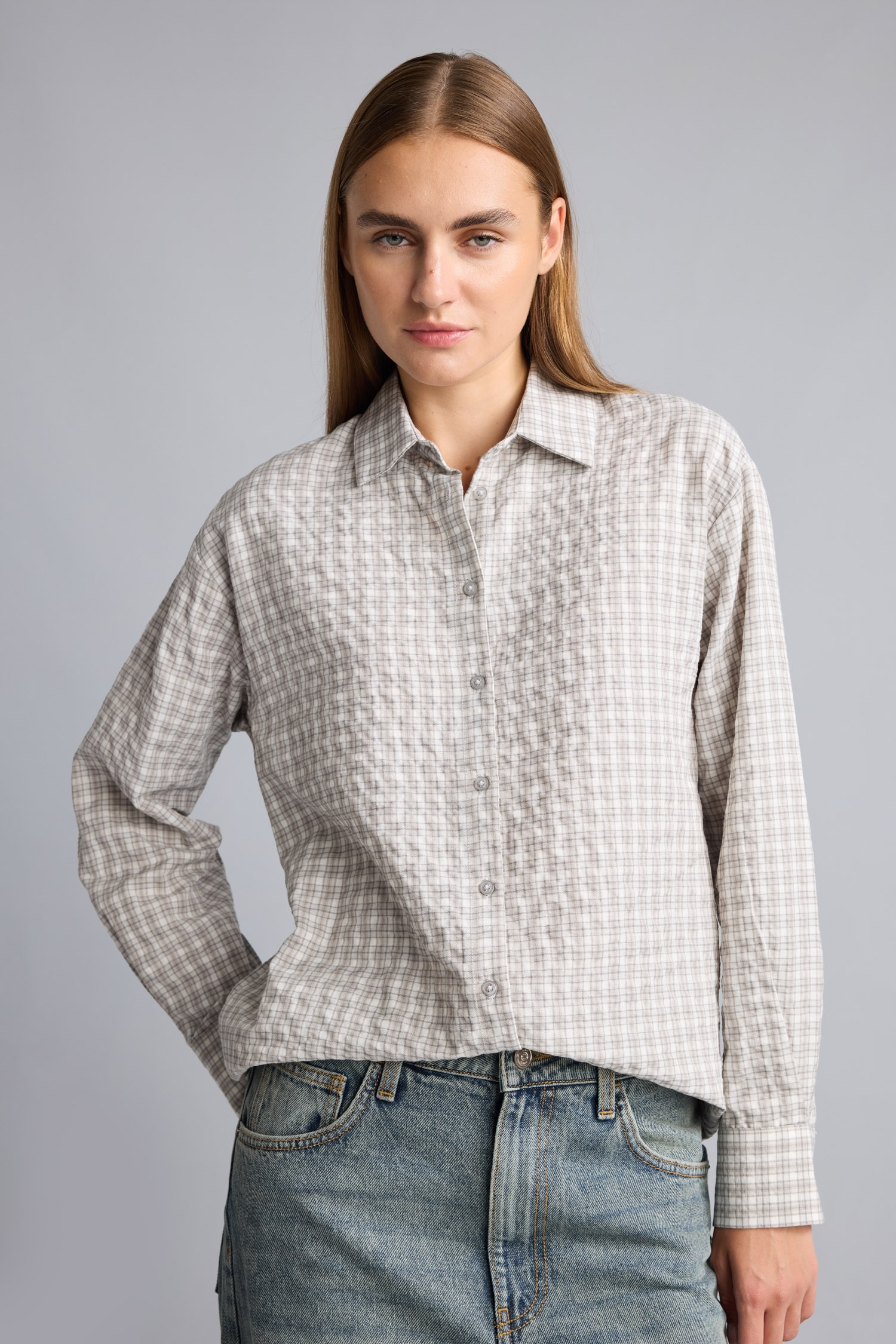DeFacto Regular Fit Flanel Kareli Uzun Kollu Gömlek görsel 3
