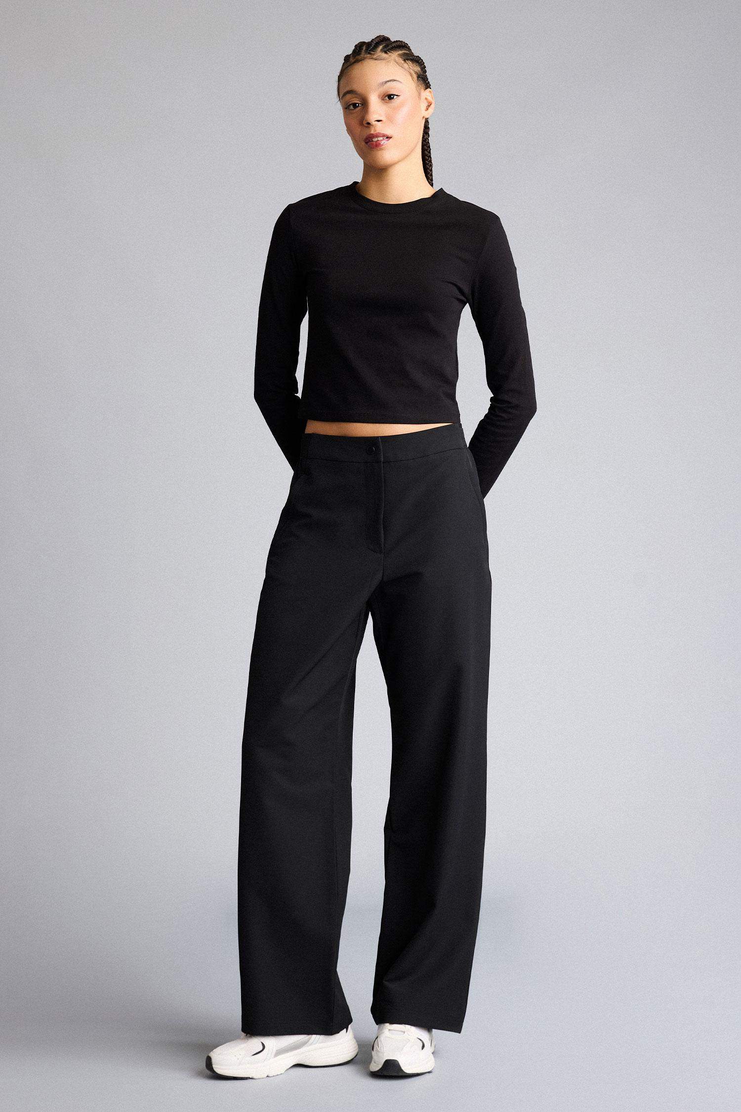 Slım Fıt Dar Kesim Bisiklet Yaka Sporcu Uzun Kollu Tişört