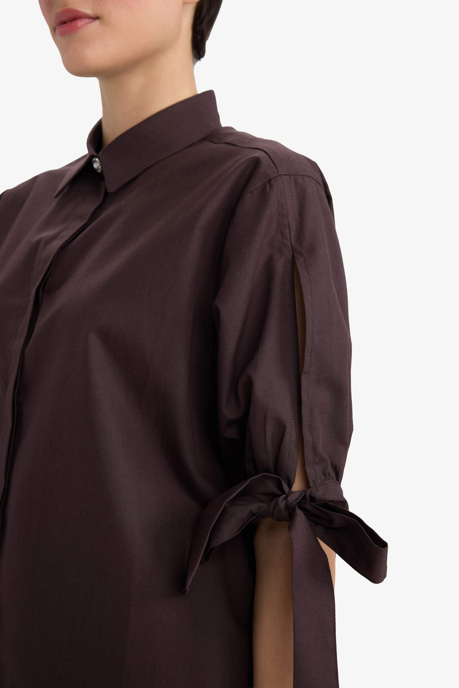 Regular Fit Shirt Collar Poplin Long Sleeve Shirt
