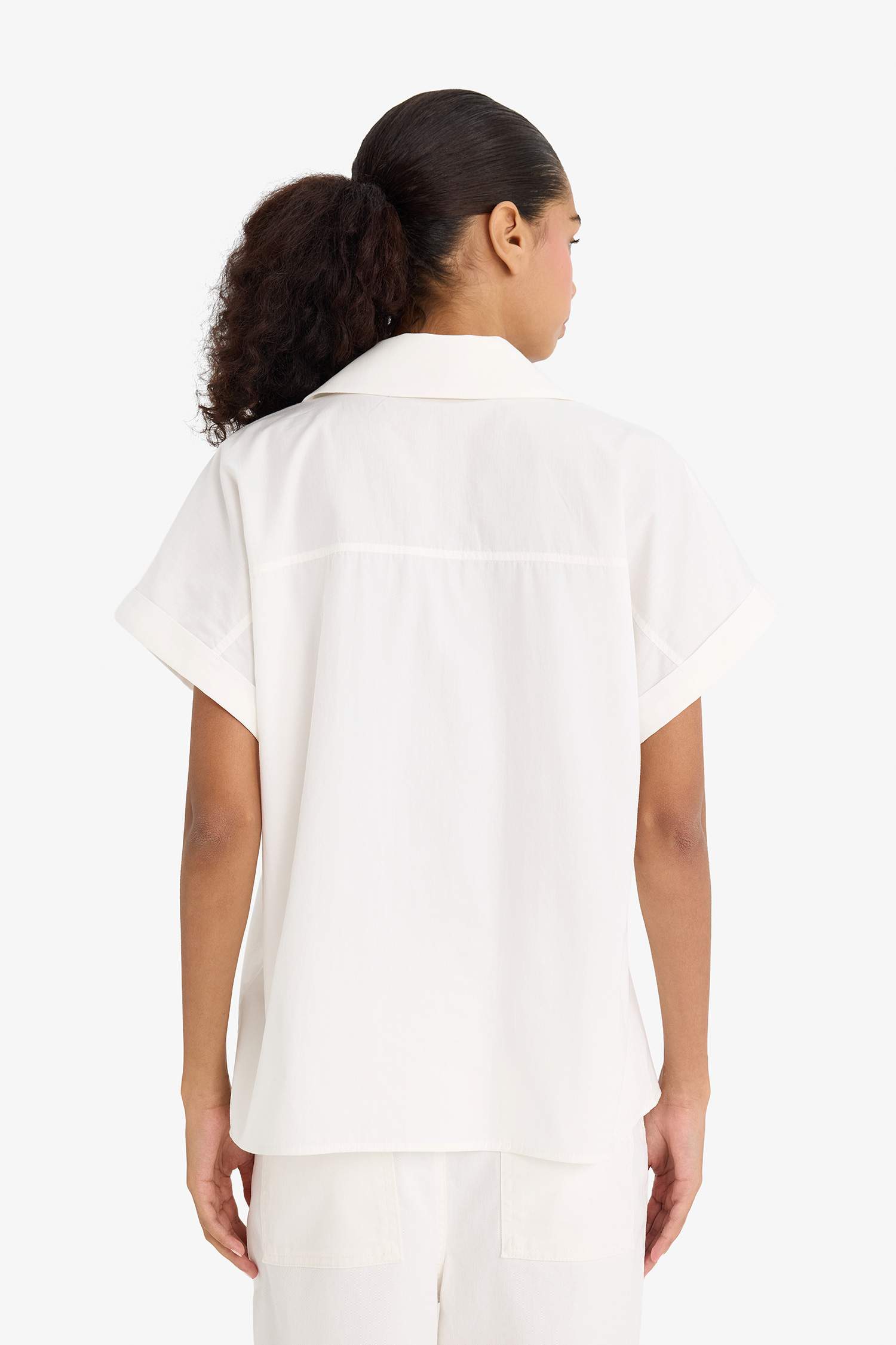 Regular Fit Poplin Kısa Kollu Gömlek