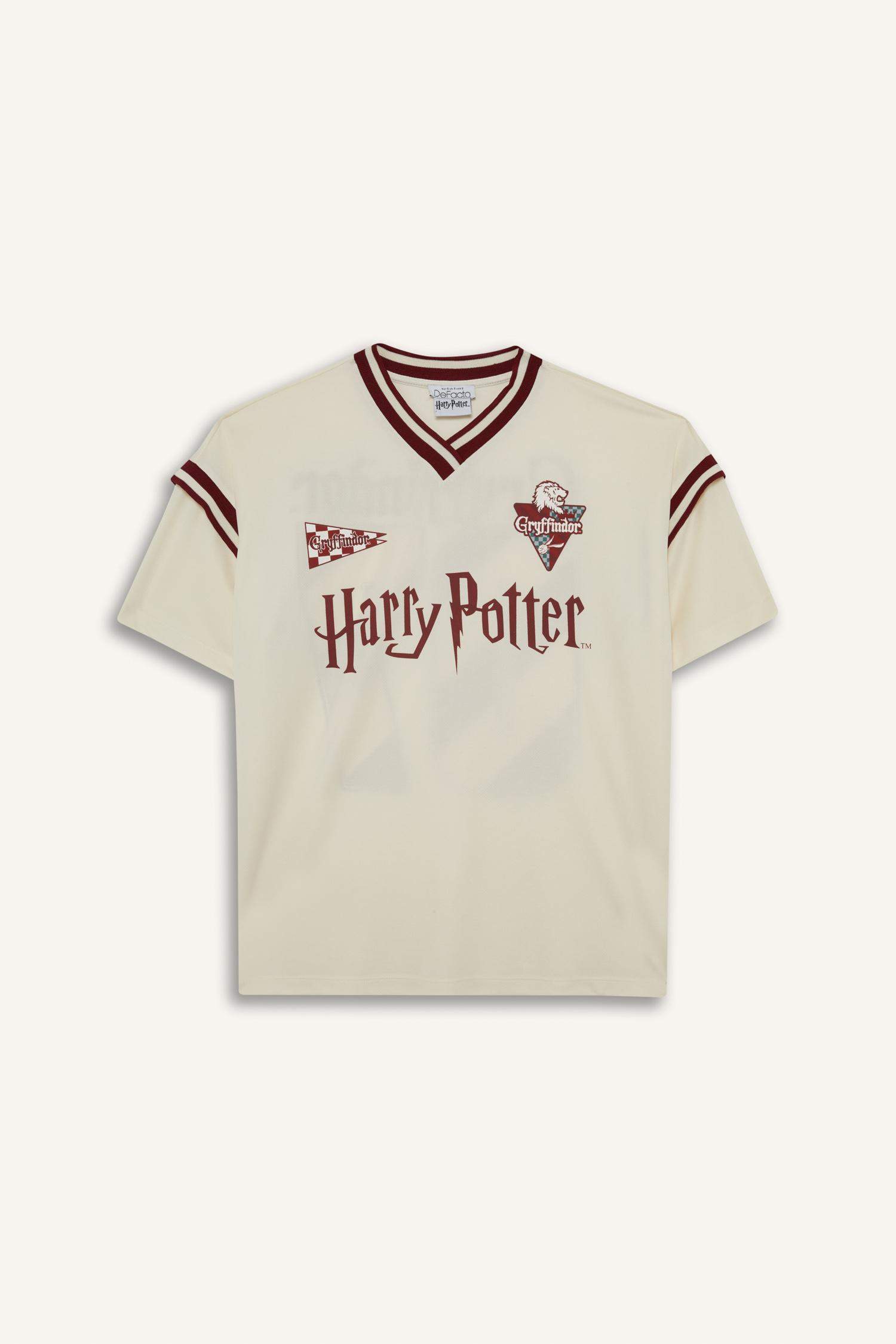 تيشيرت نص ردن اوفر سايز بياخة V من هاري بوتر