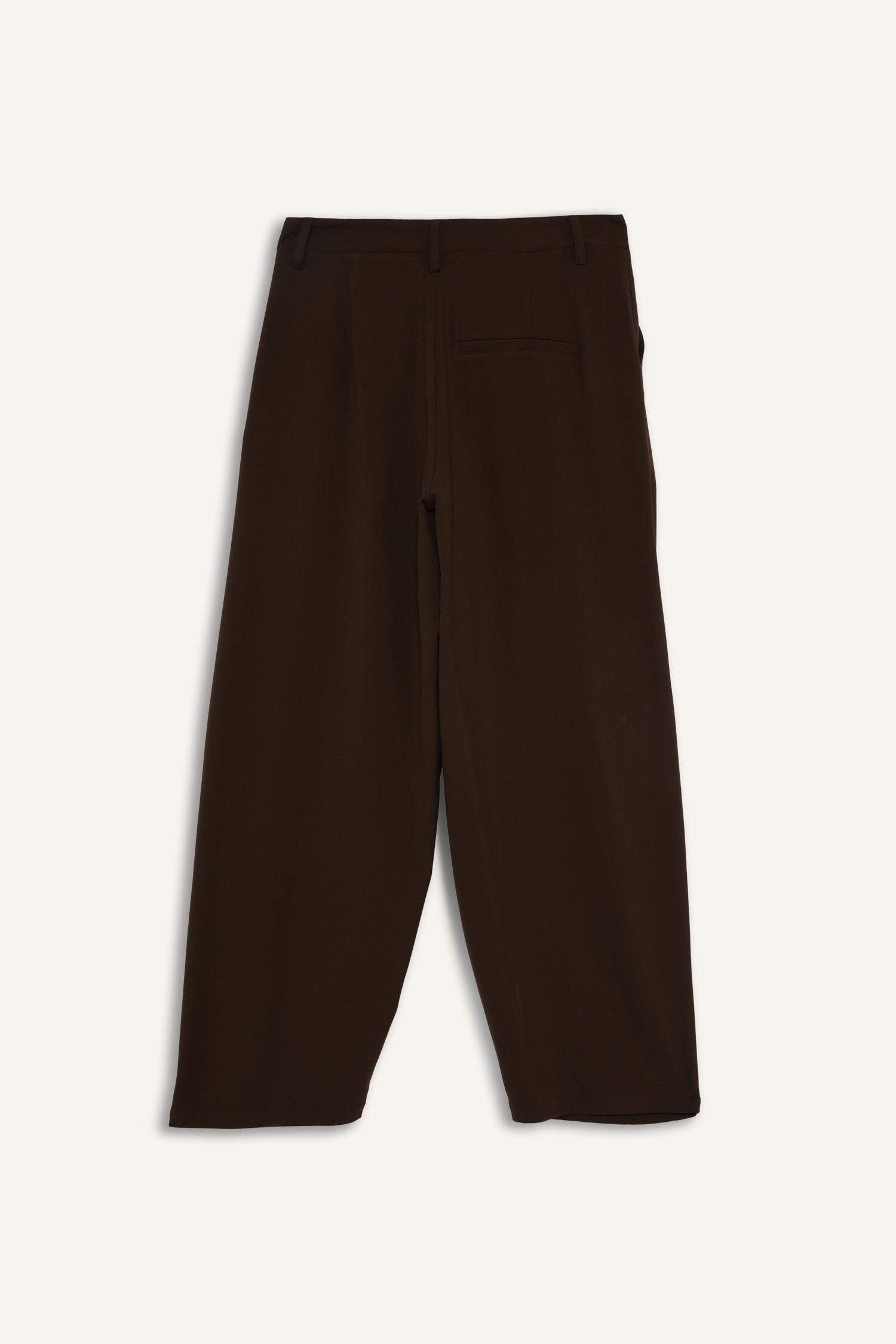 Baggy Fit Zippered Regular Waist Standard Length Trousers