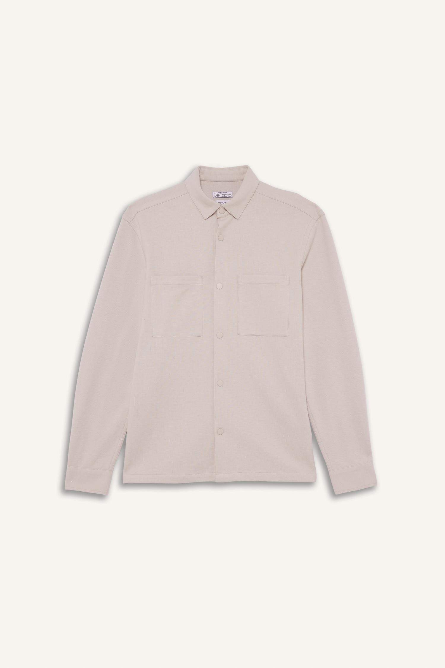 Regular Fit поло жағалы ұзын жеңді жейде