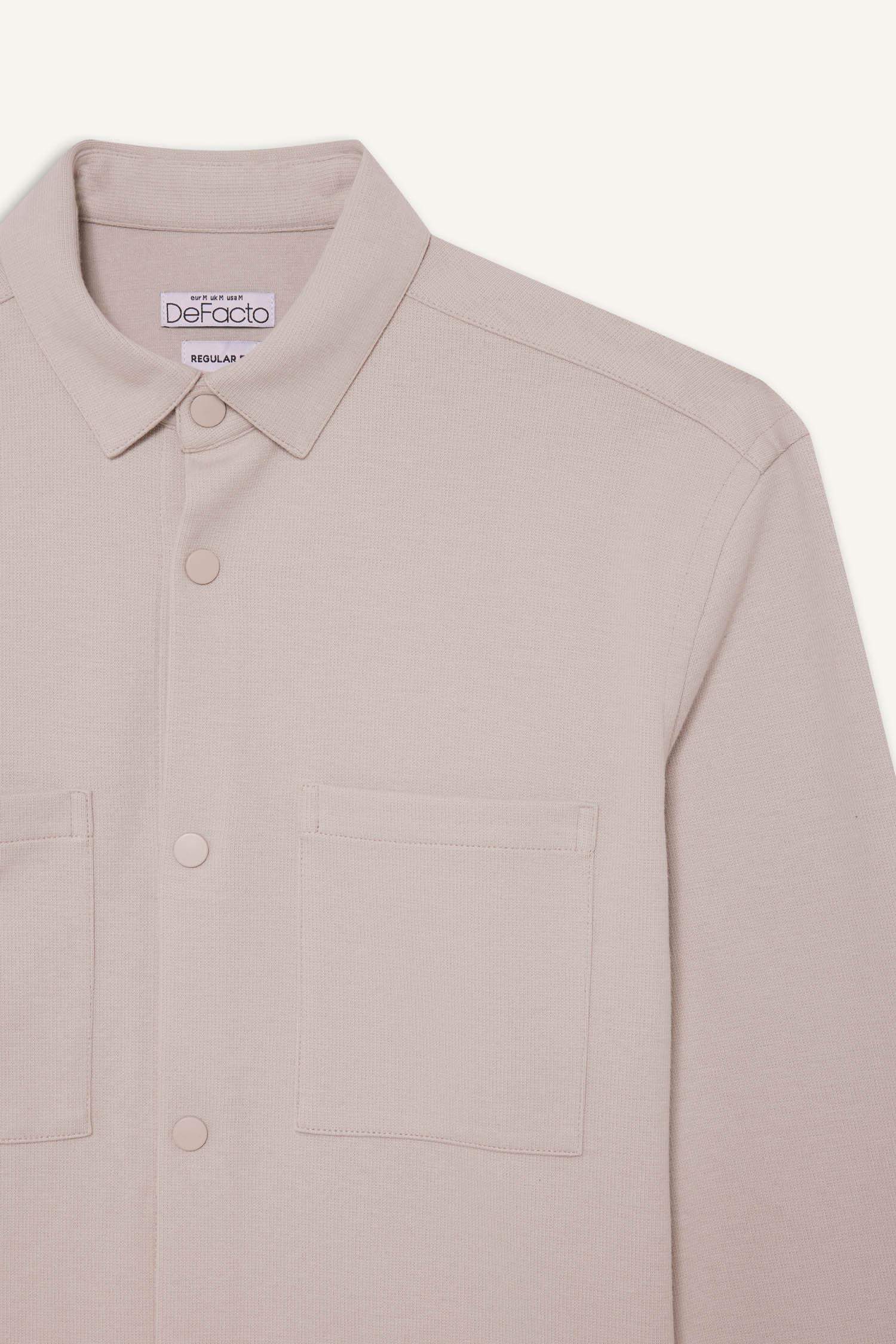 Regular Fit поло жағалы ұзын жеңді жейде