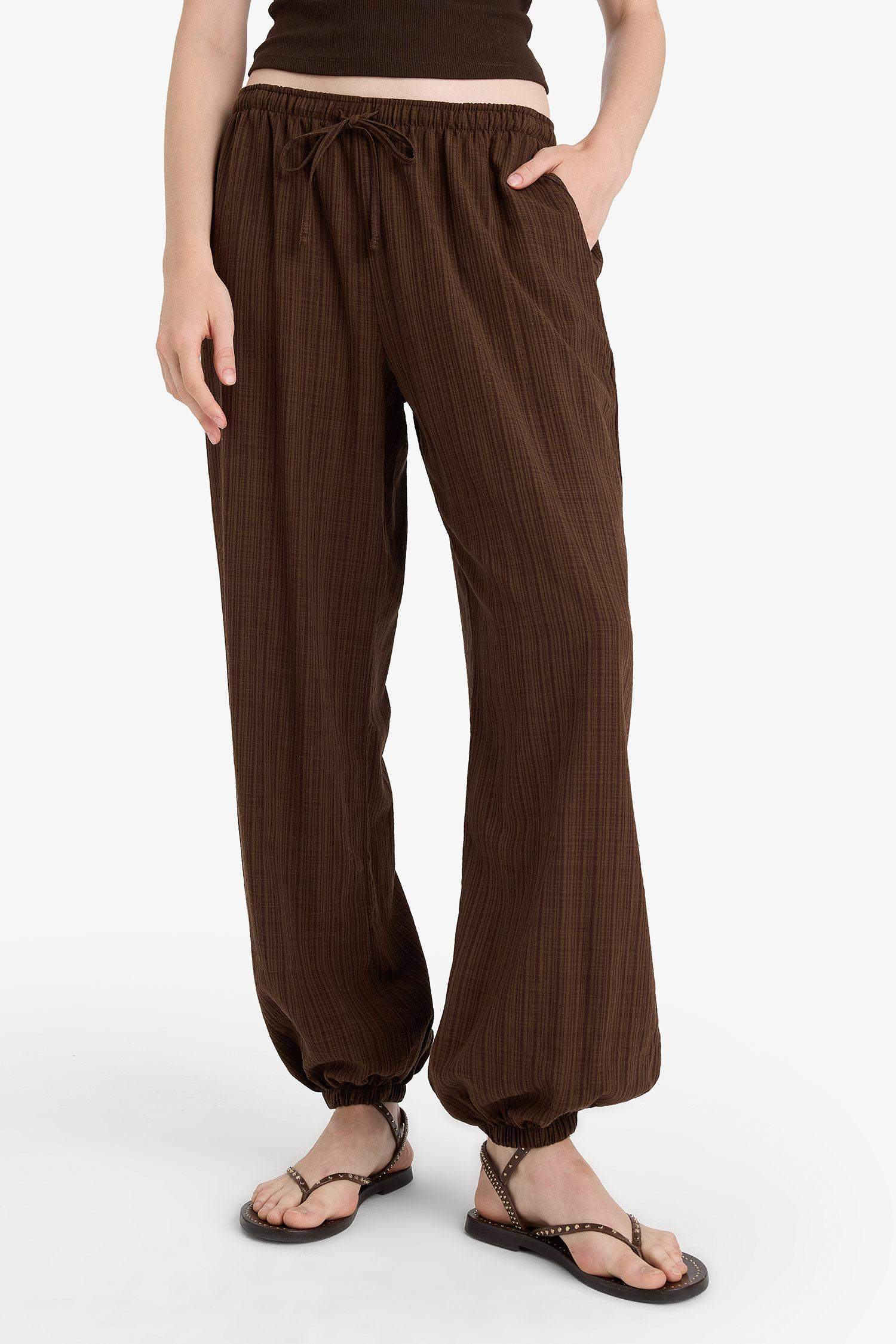 Barrel Fit Çift Cepli Normal Bel Standart Boy Pantolon