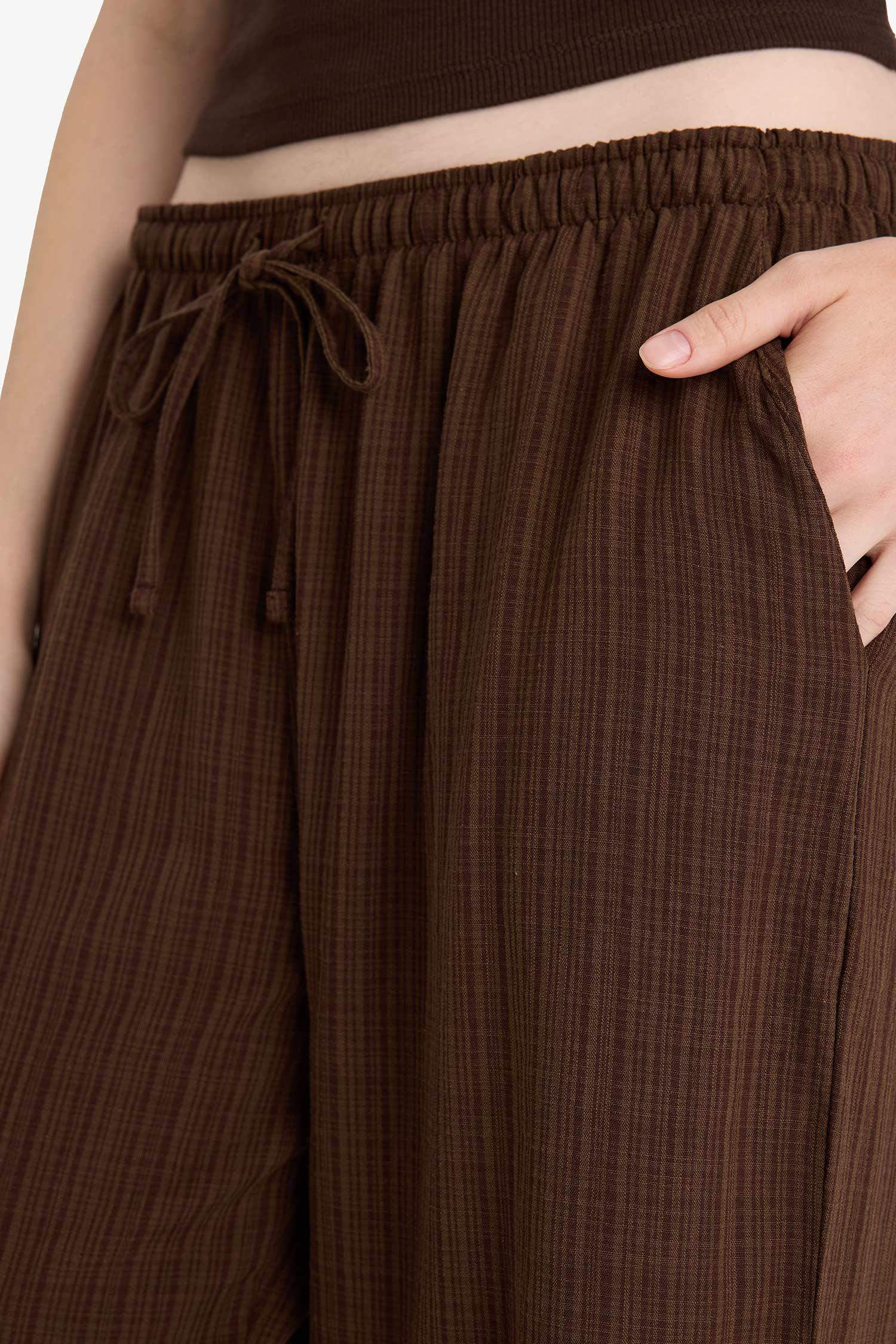 Barrel Fit Çift Cepli Normal Bel Standart Boy Pantolon