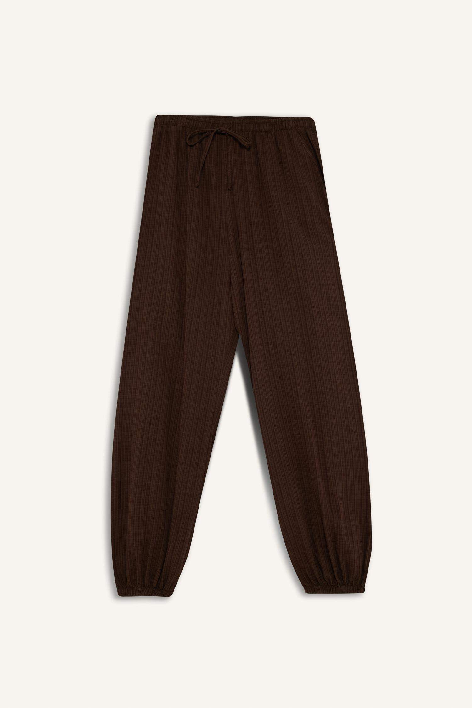 Barrel Fit Çift Cepli Normal Bel Standart Boy Pantolon