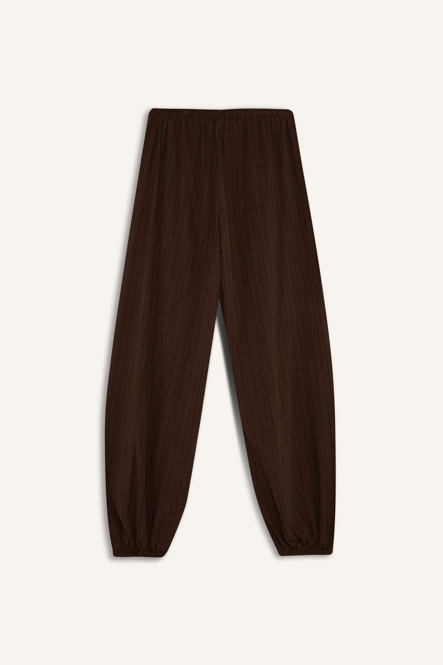 Barrel Fit Çift Cepli Normal Bel Standart Boy Pantolon