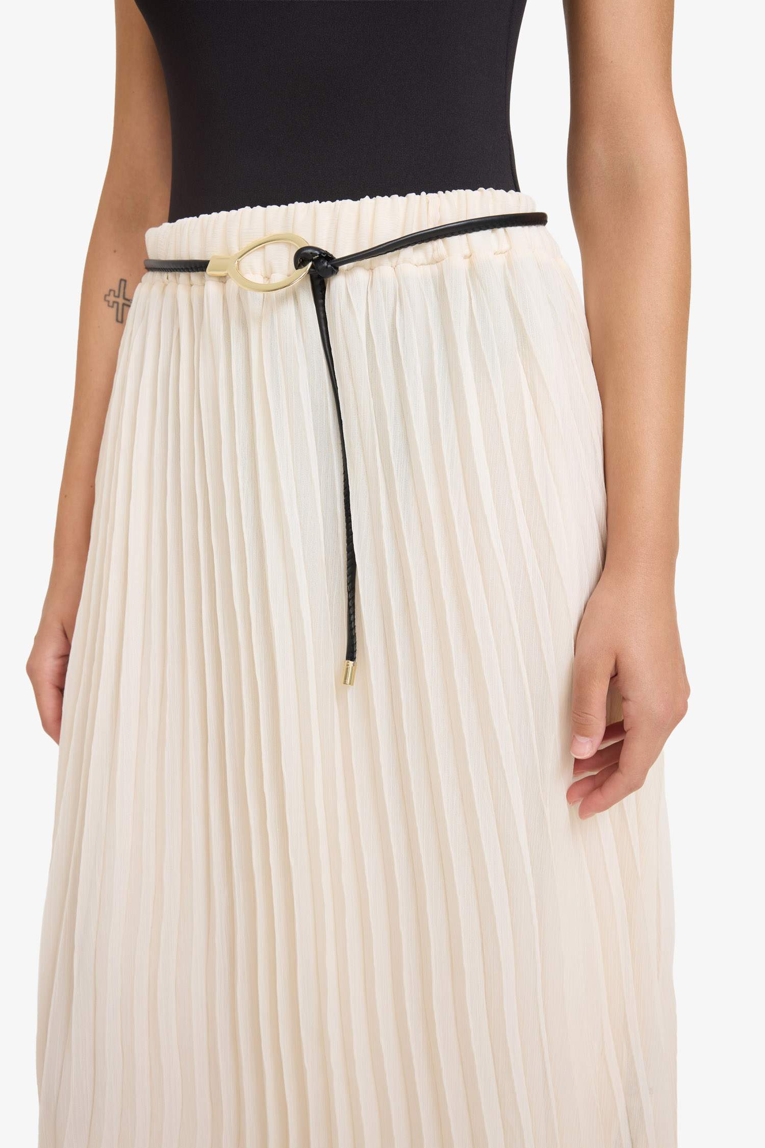 Regular Fit High Waist Chiffon Midi Skirt