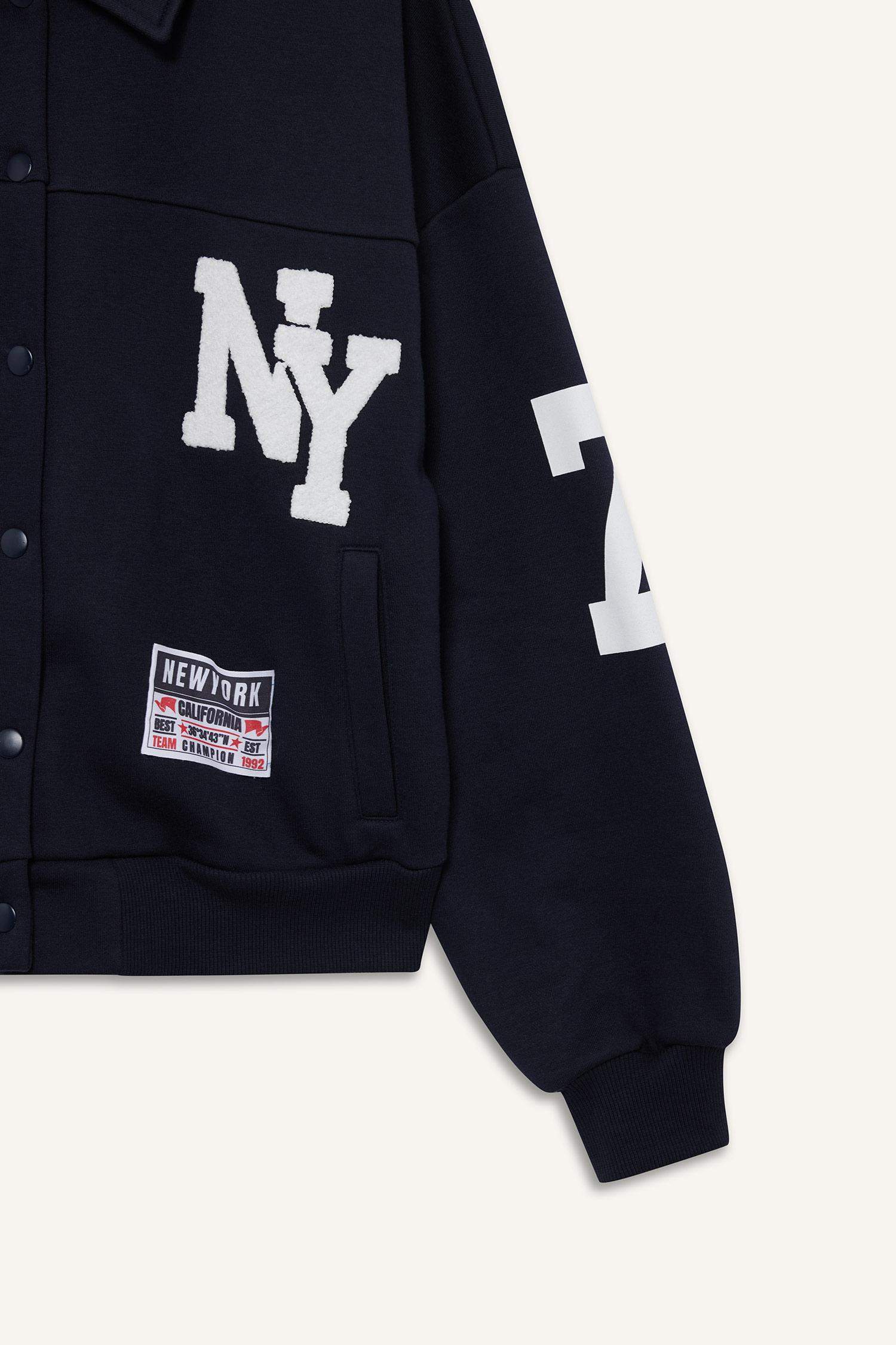 Coool Thick Sweatshirt Fabric Bomber Jacket