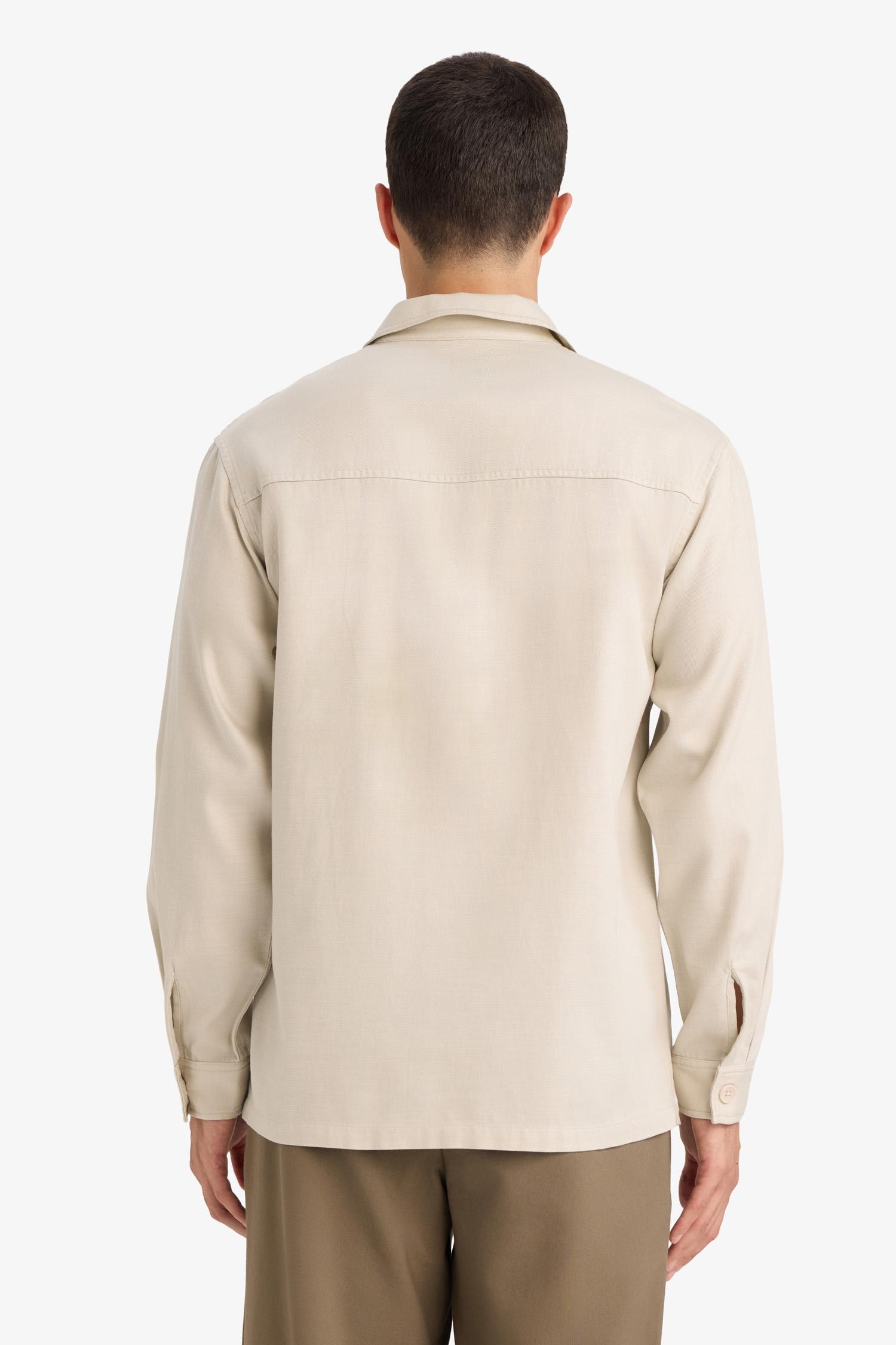 DeFacto Regular Fıt Polo Yaka Gabardin Gömlek görsel 5