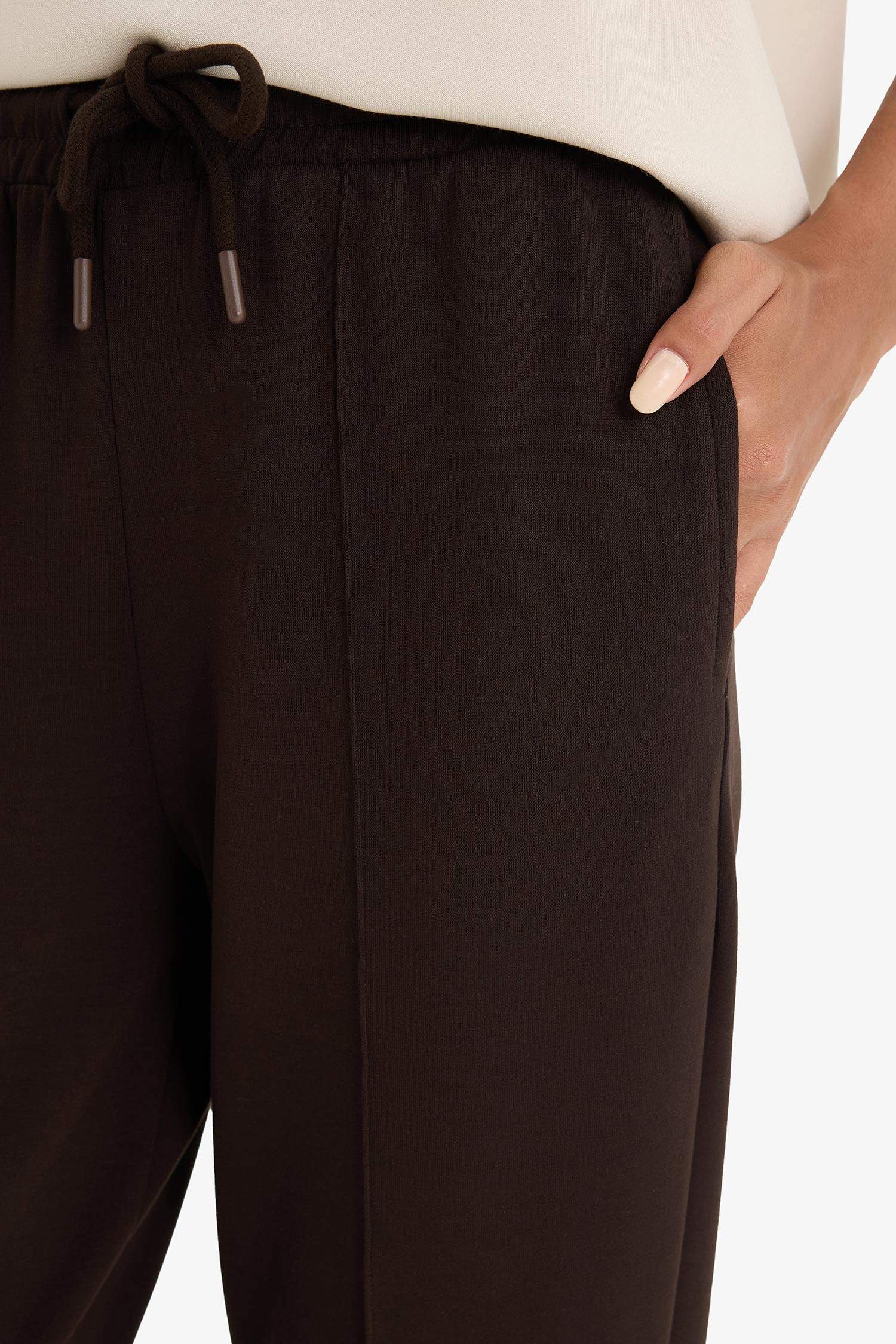 Regular Fit Beli Bağcıklı Cepli Eşofman Altı