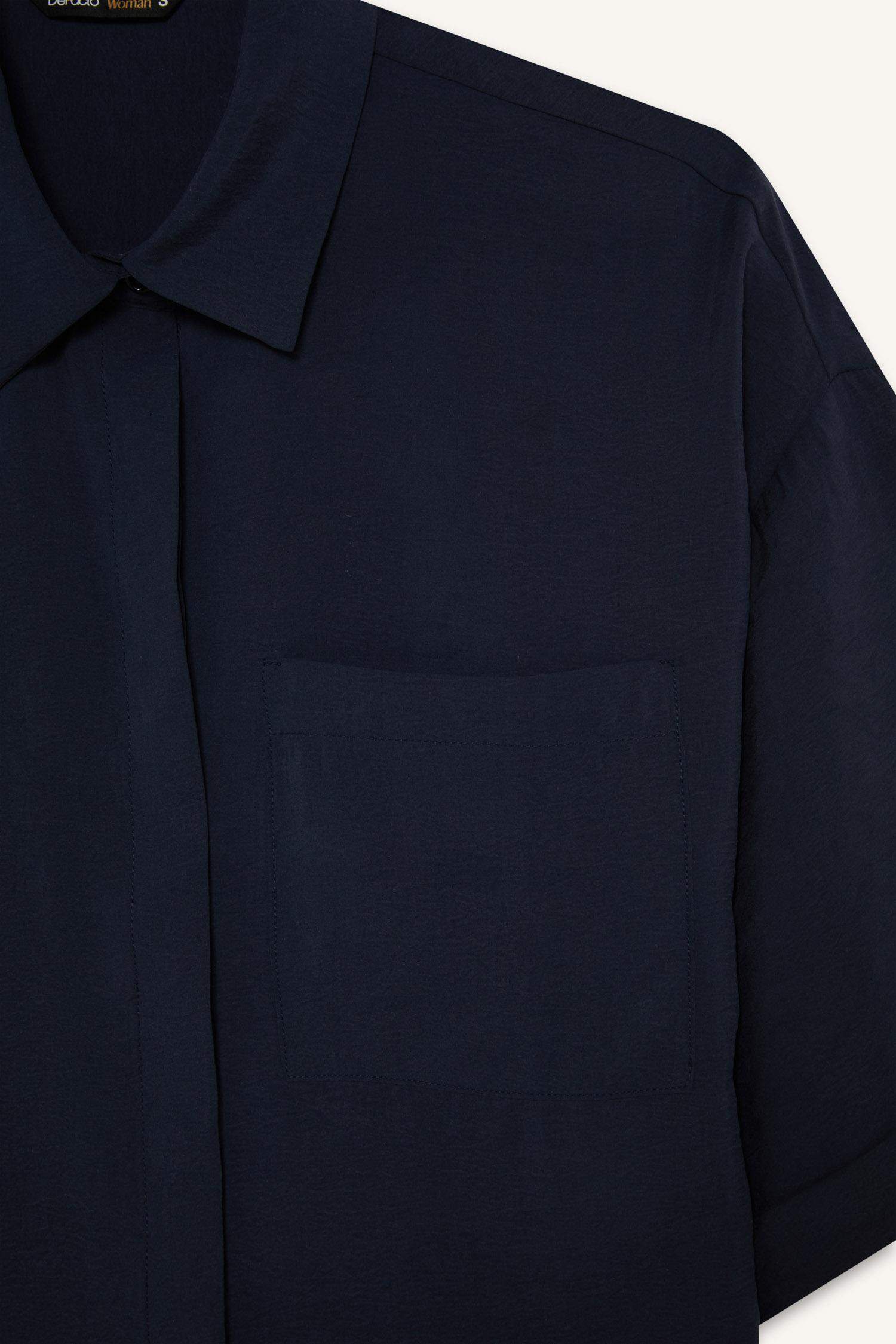 Loose Fit Modal Kısa Kollu Gömlek