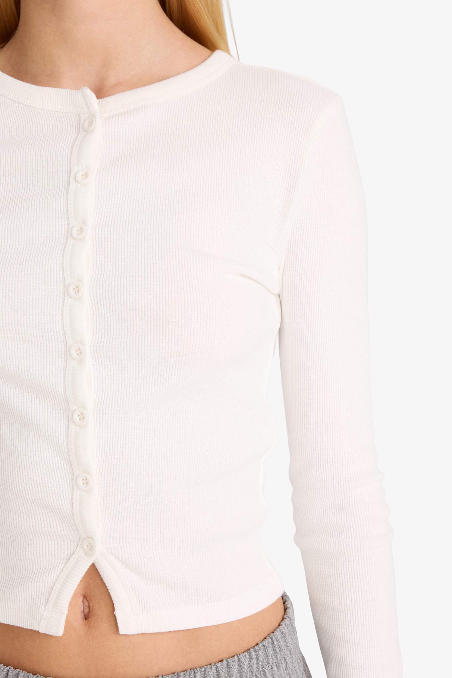 Coool Fitted Bisiklet Yaka Fitilli Kaşkorse Hırka