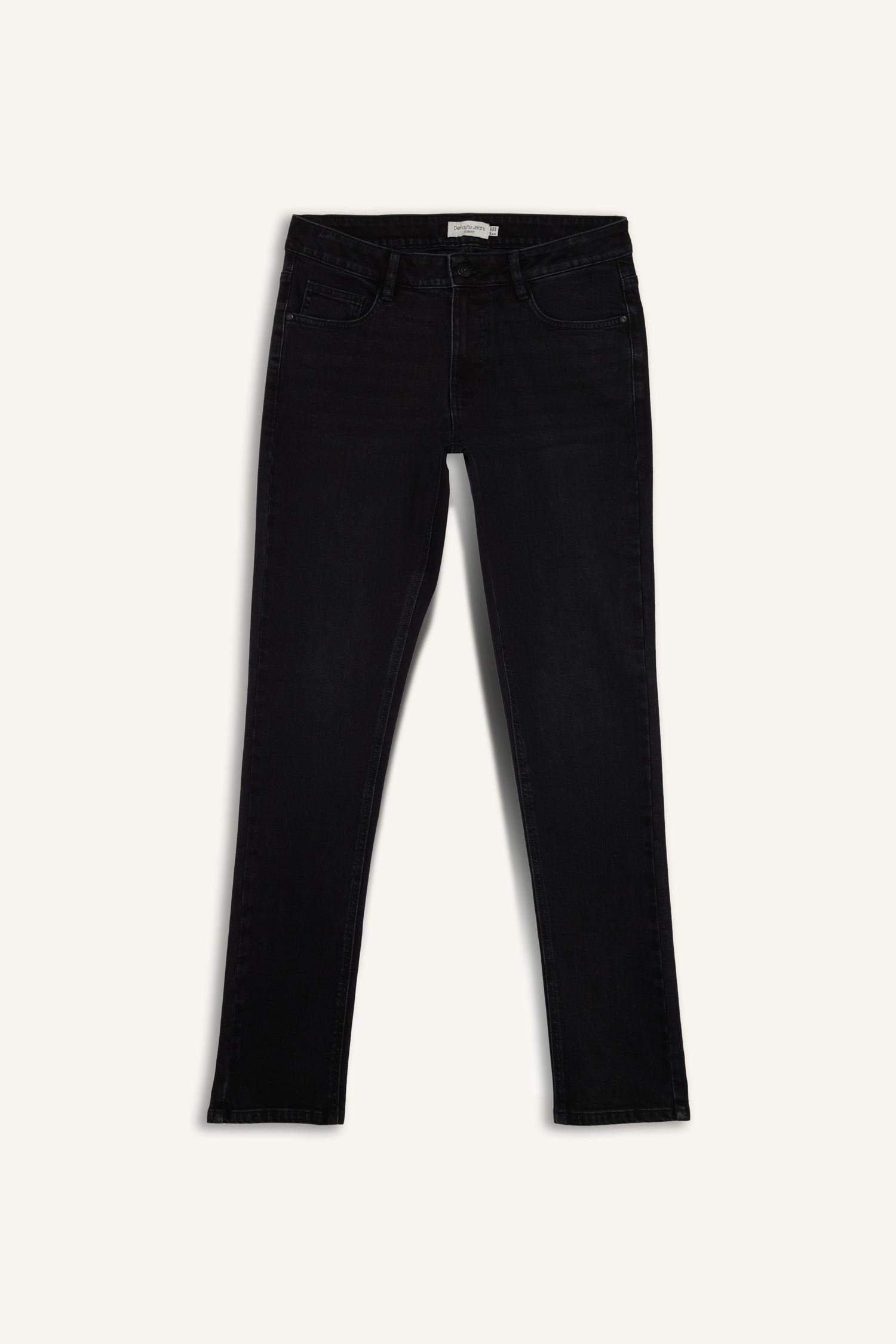 Pedro Slim Fit тарылған балақты ескірген эффектісі бар джинс шалбар