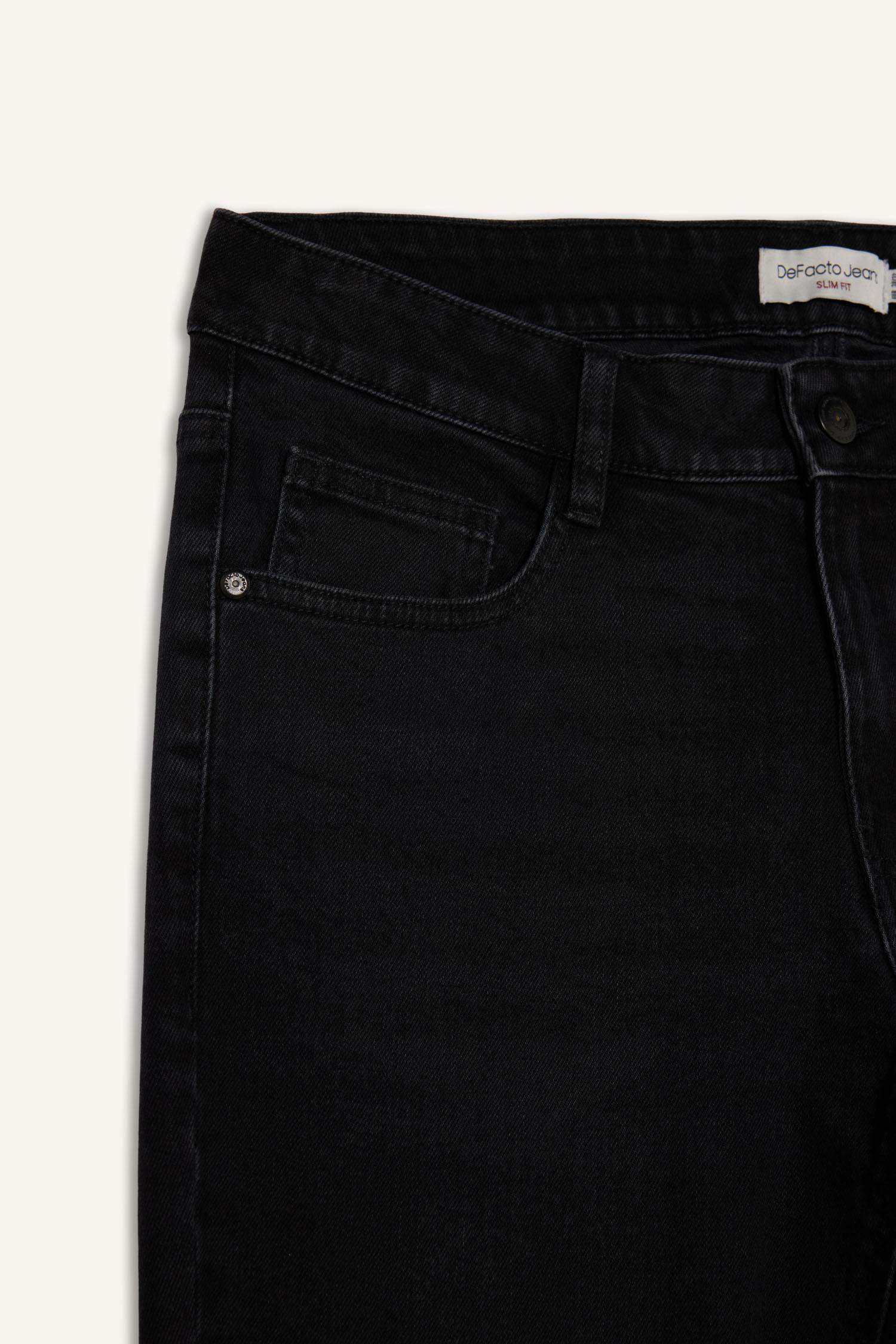 Pedro Slim Fit тарылған балақты ескірген эффектісі бар джинс шалбар