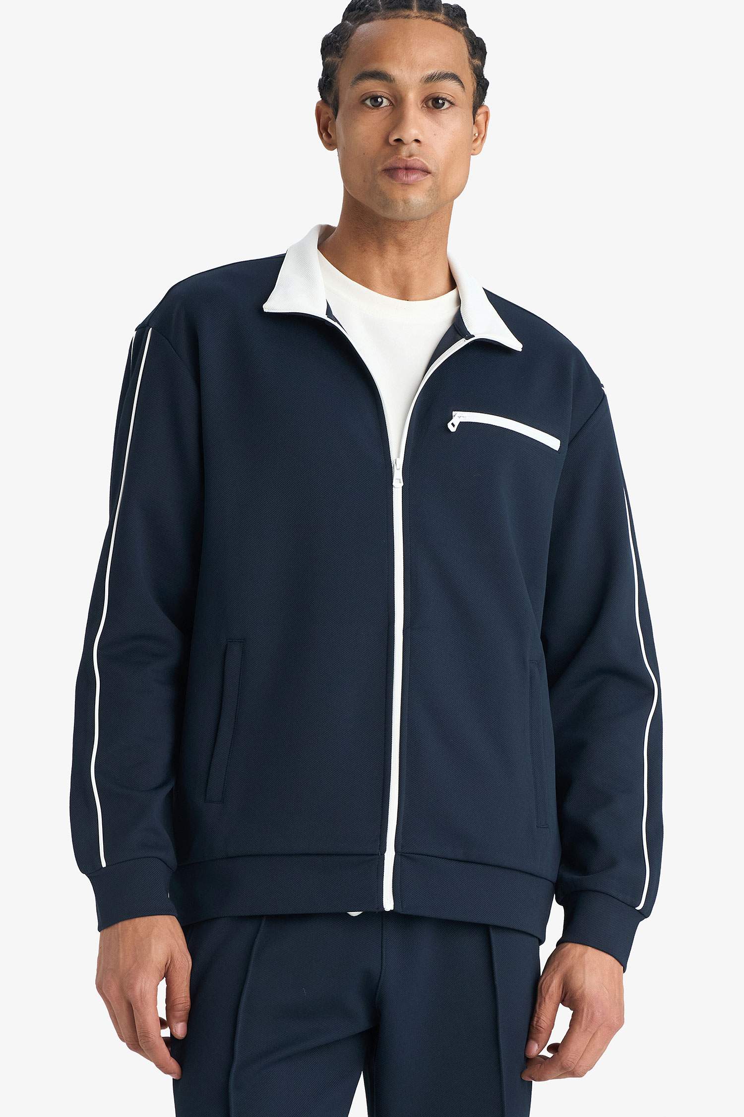 Standart Fit тік жағалы кардиган