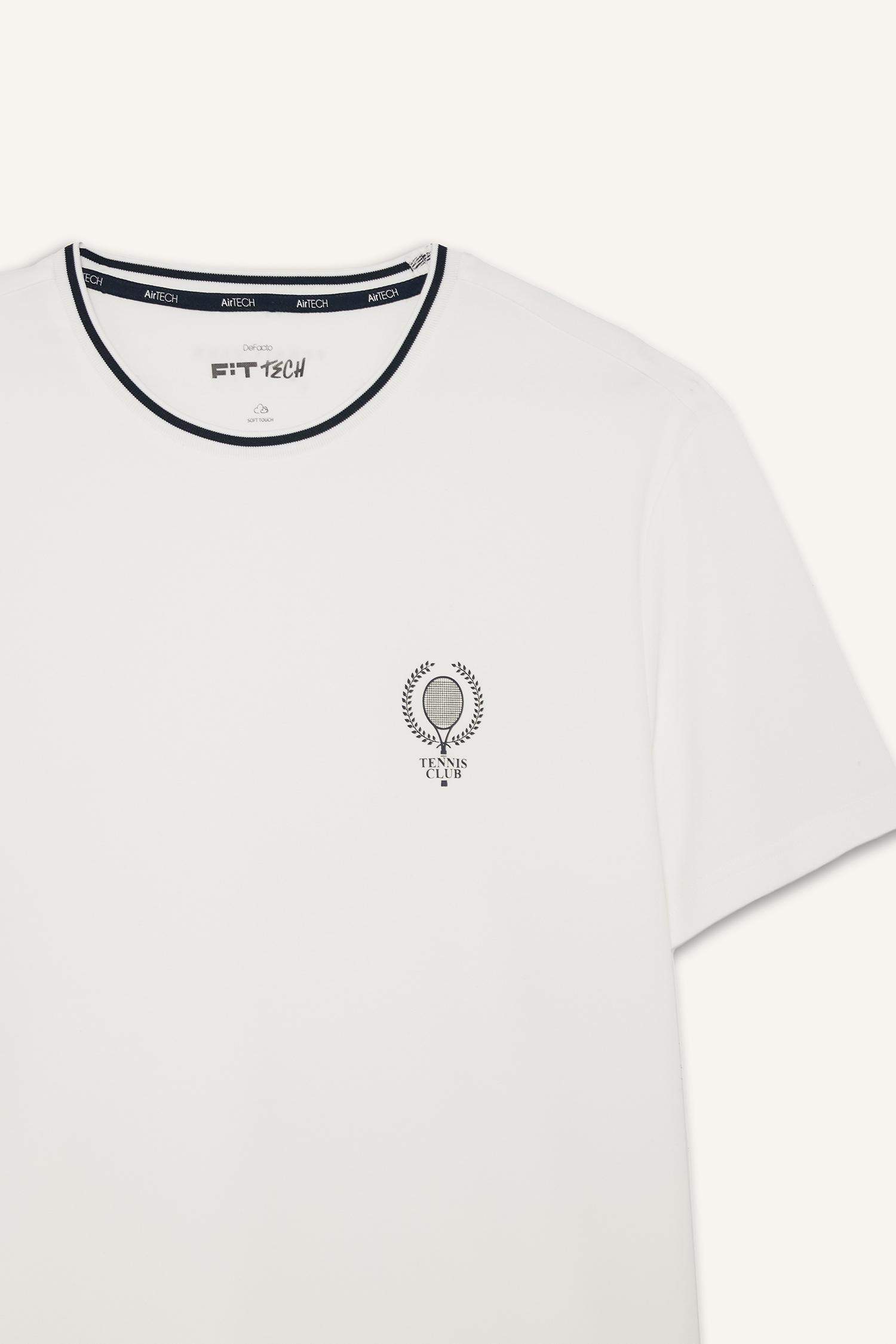 T-shirt de sport à col rond et manches courtes Coupe standard