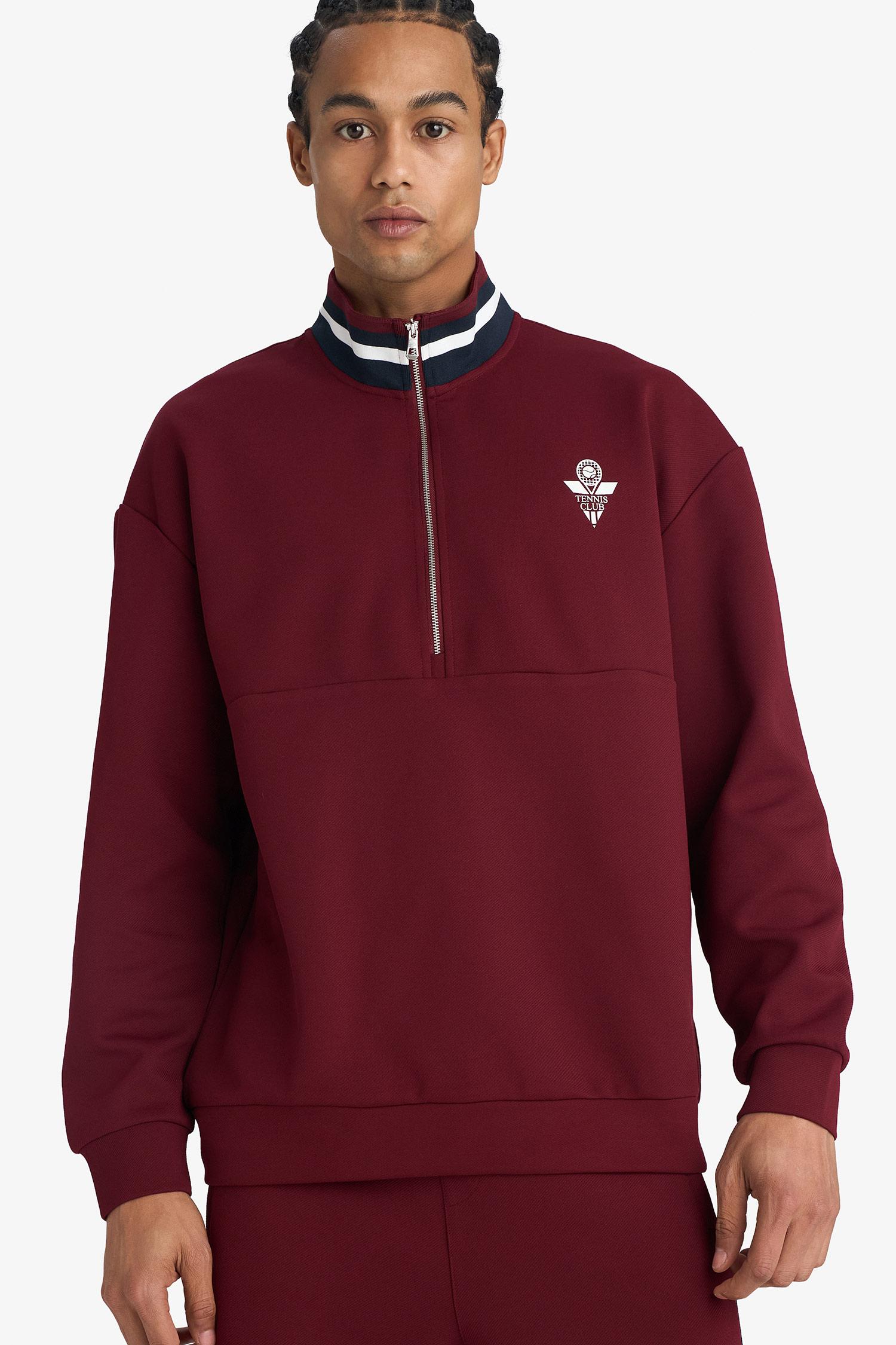 DeFacto Pamuklu Boxy Fıt Dik Yaka Sporcu Sweatshirt görsel 3