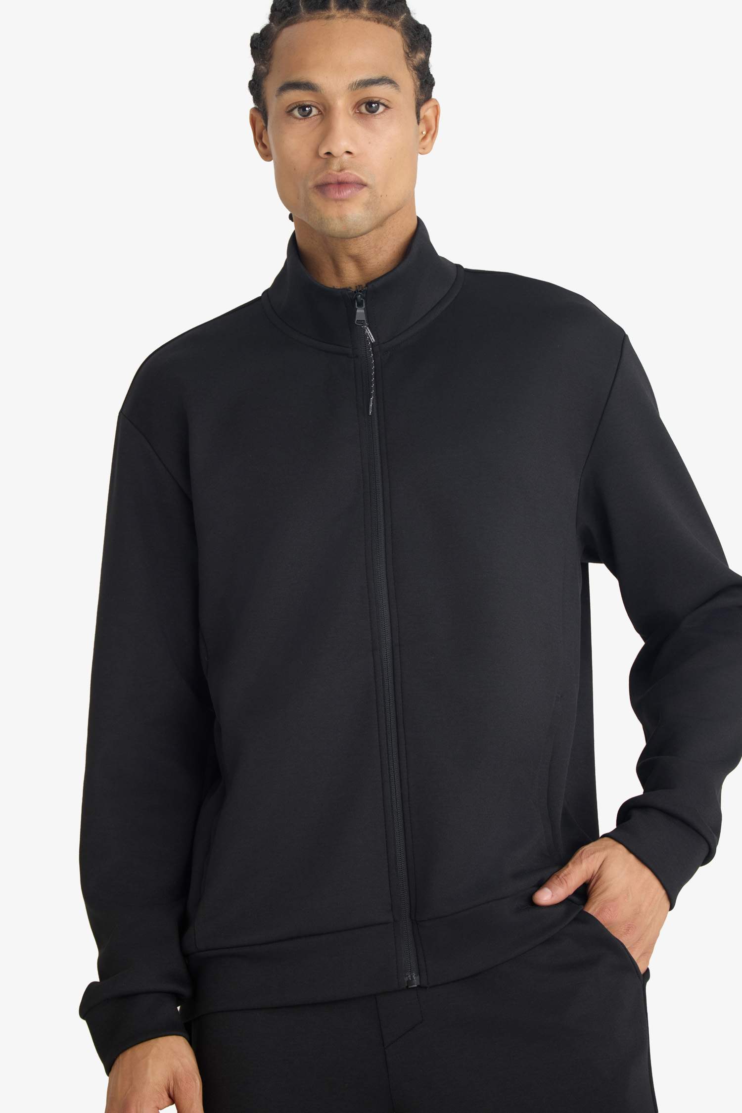 Standard Fit High Neck Cardigan