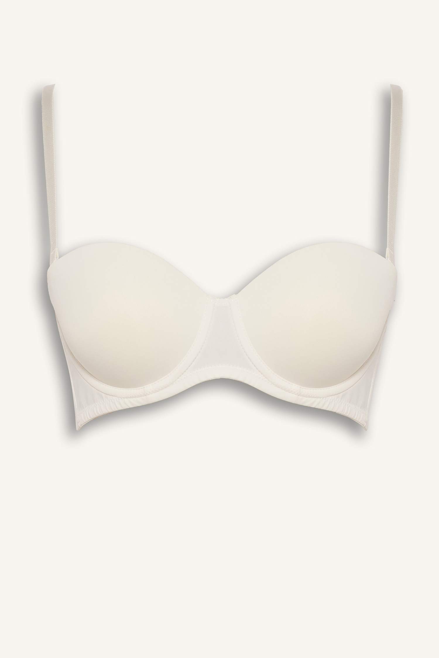 Micro Kaplı Yarım Dolgulu Balenli Straplez Sütyen Fall in Love