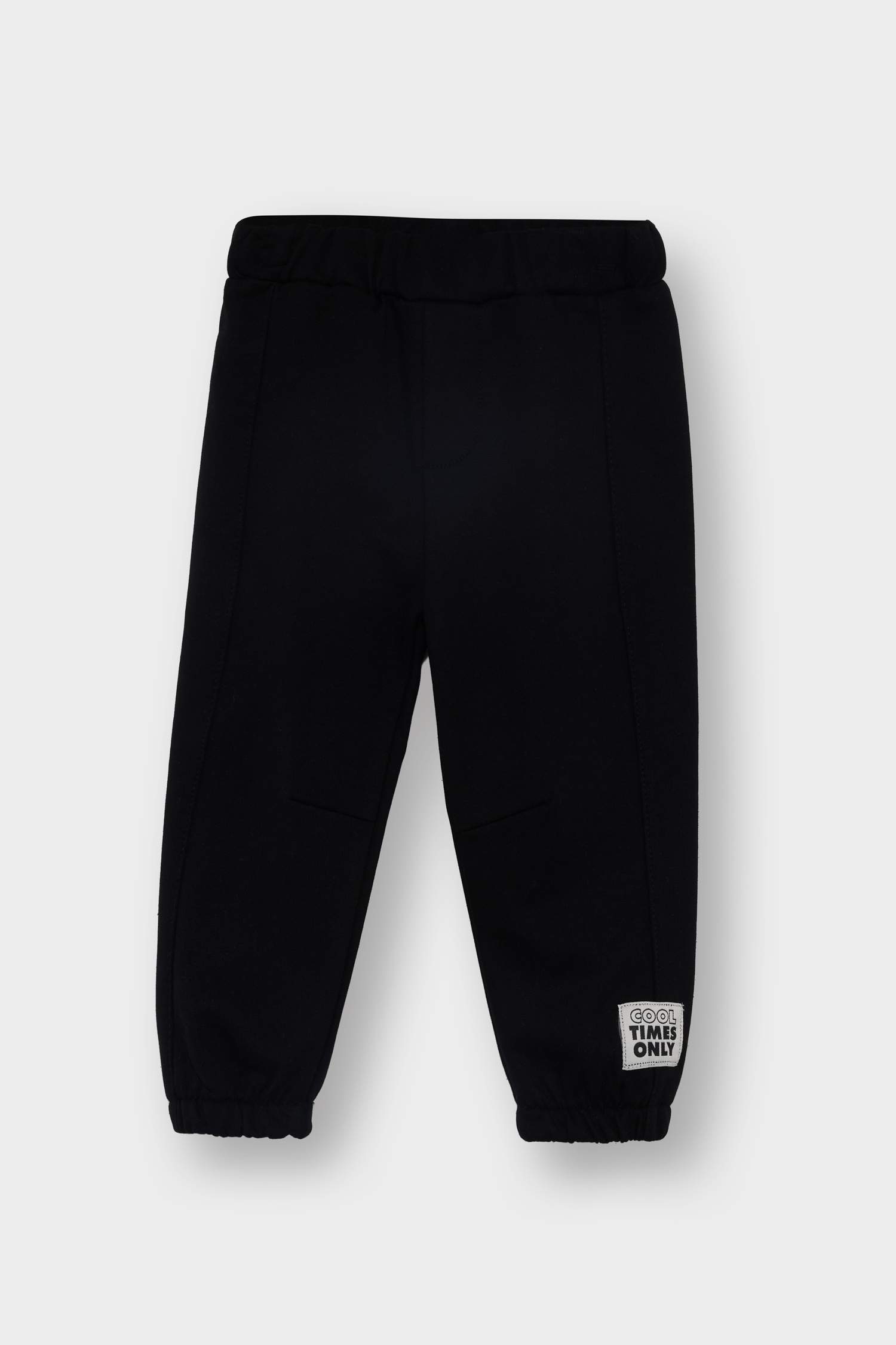 Erkek Bebek Etiket Baskılı Beli Lastikli 2'li Eşofman Altı