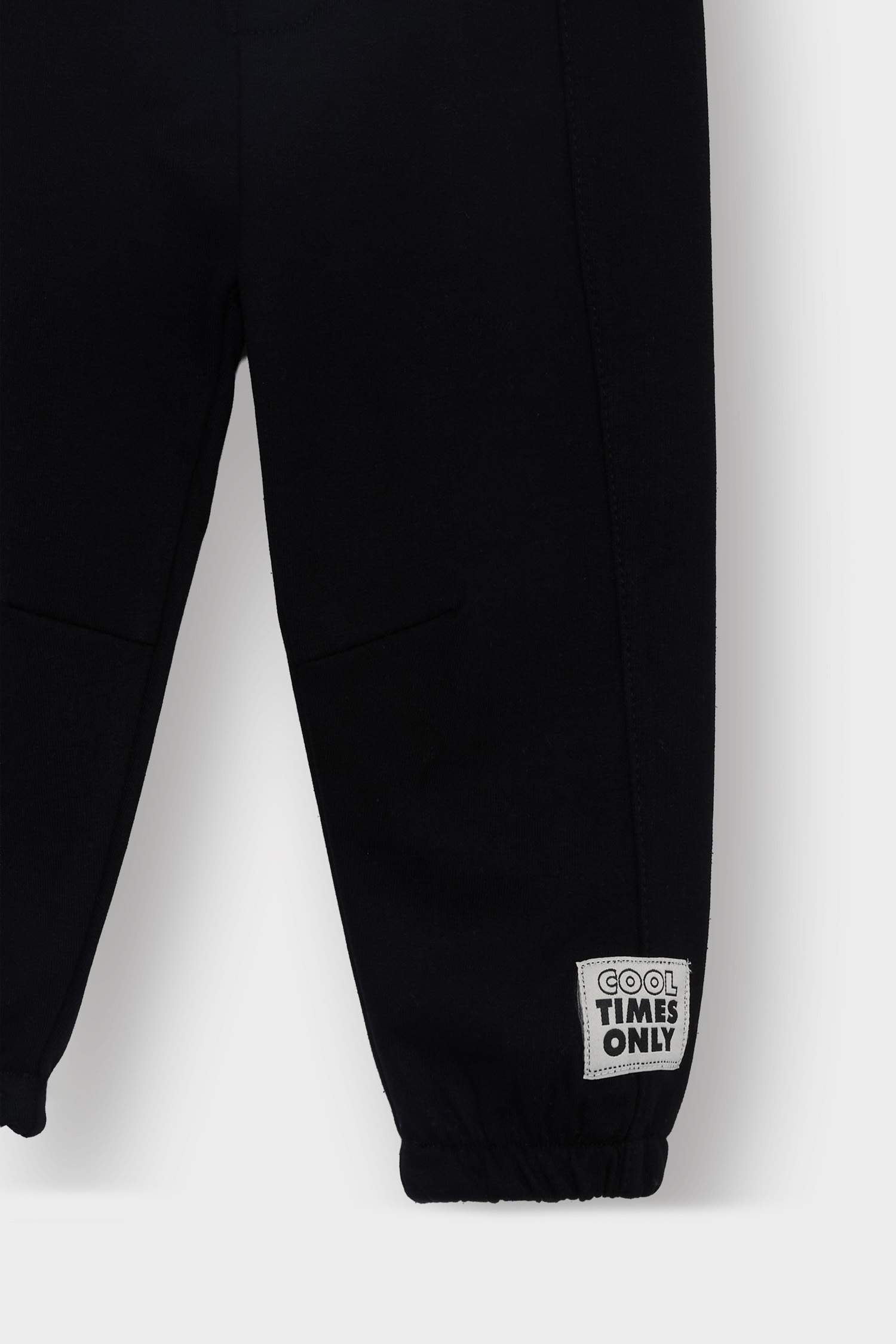 Erkek Bebek Etiket Baskılı Beli Lastikli 2'li Eşofman Altı