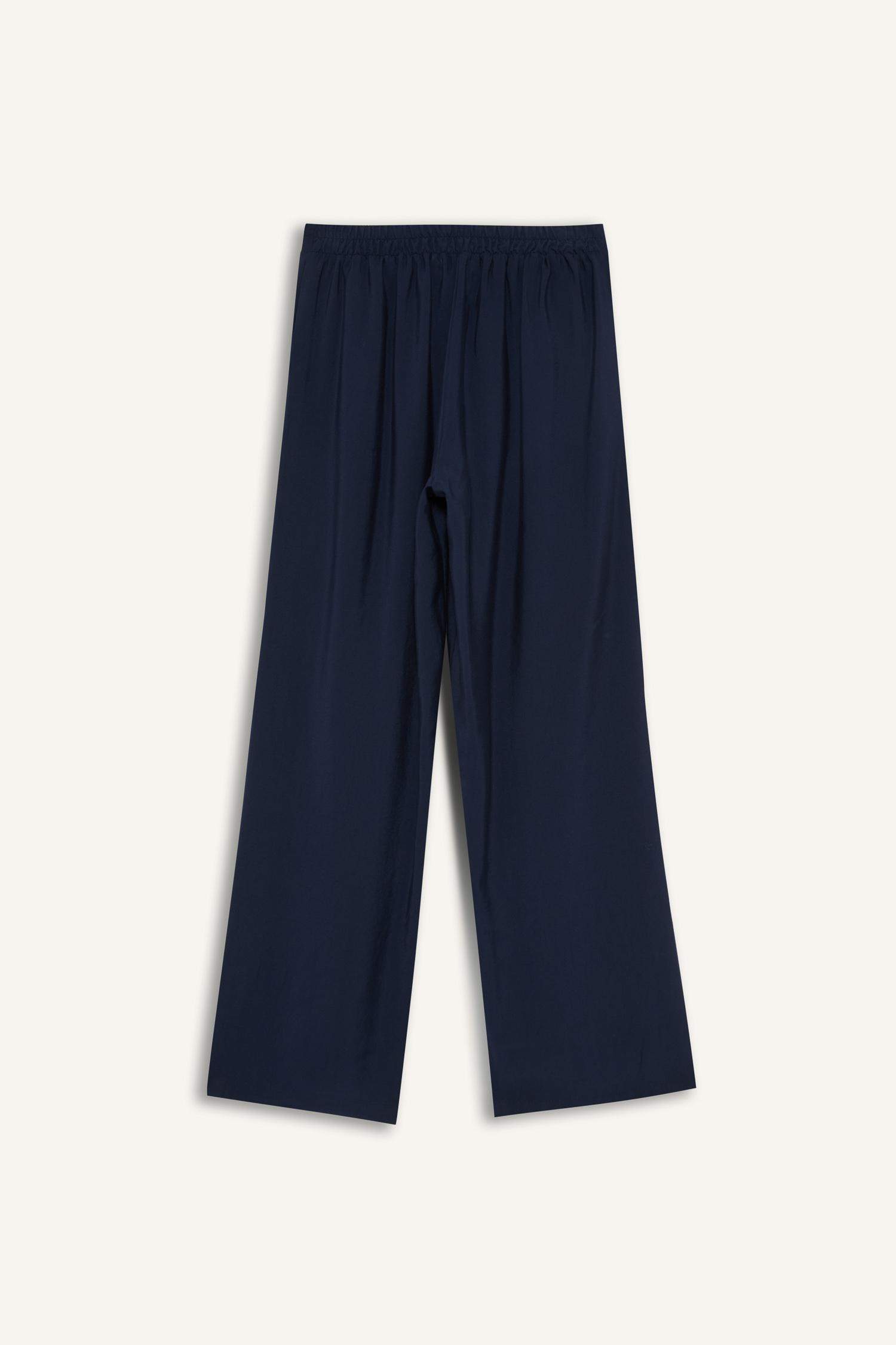 Regular Fit Beli Lastikli Modal Pantolon