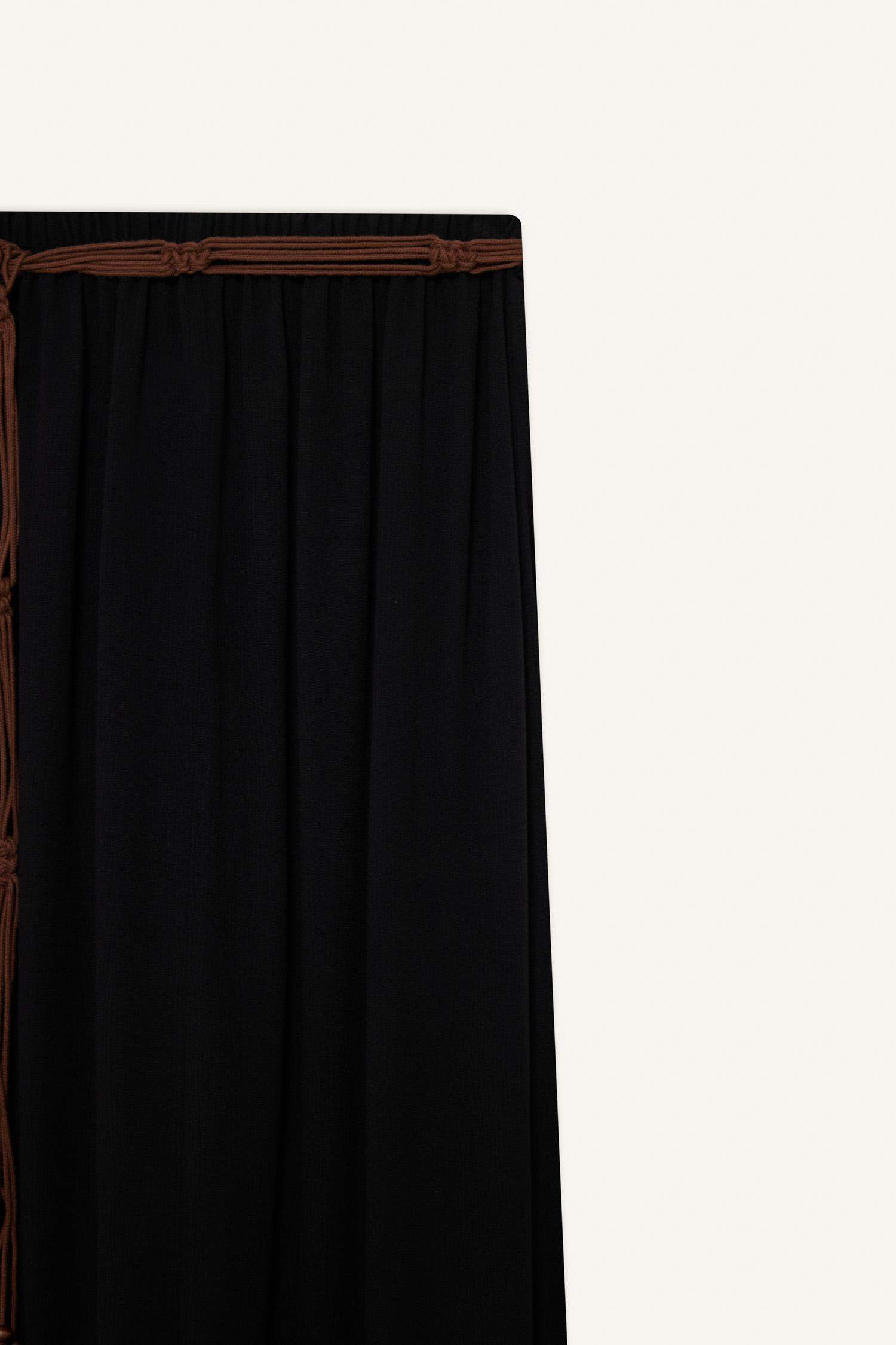 A Cut Crinkle Viscose Maxi Skirt