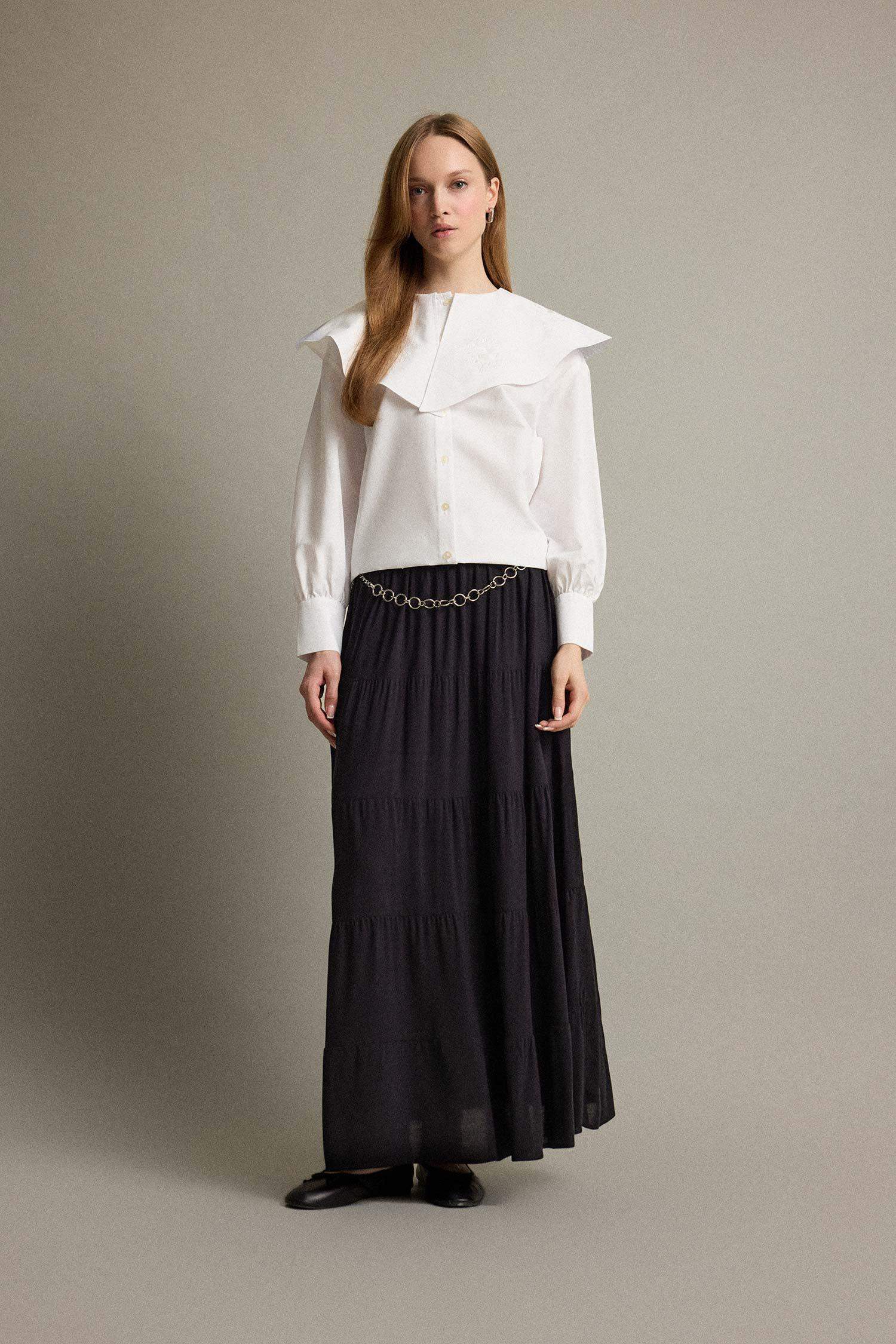 Jupe longue évasée Coupe A