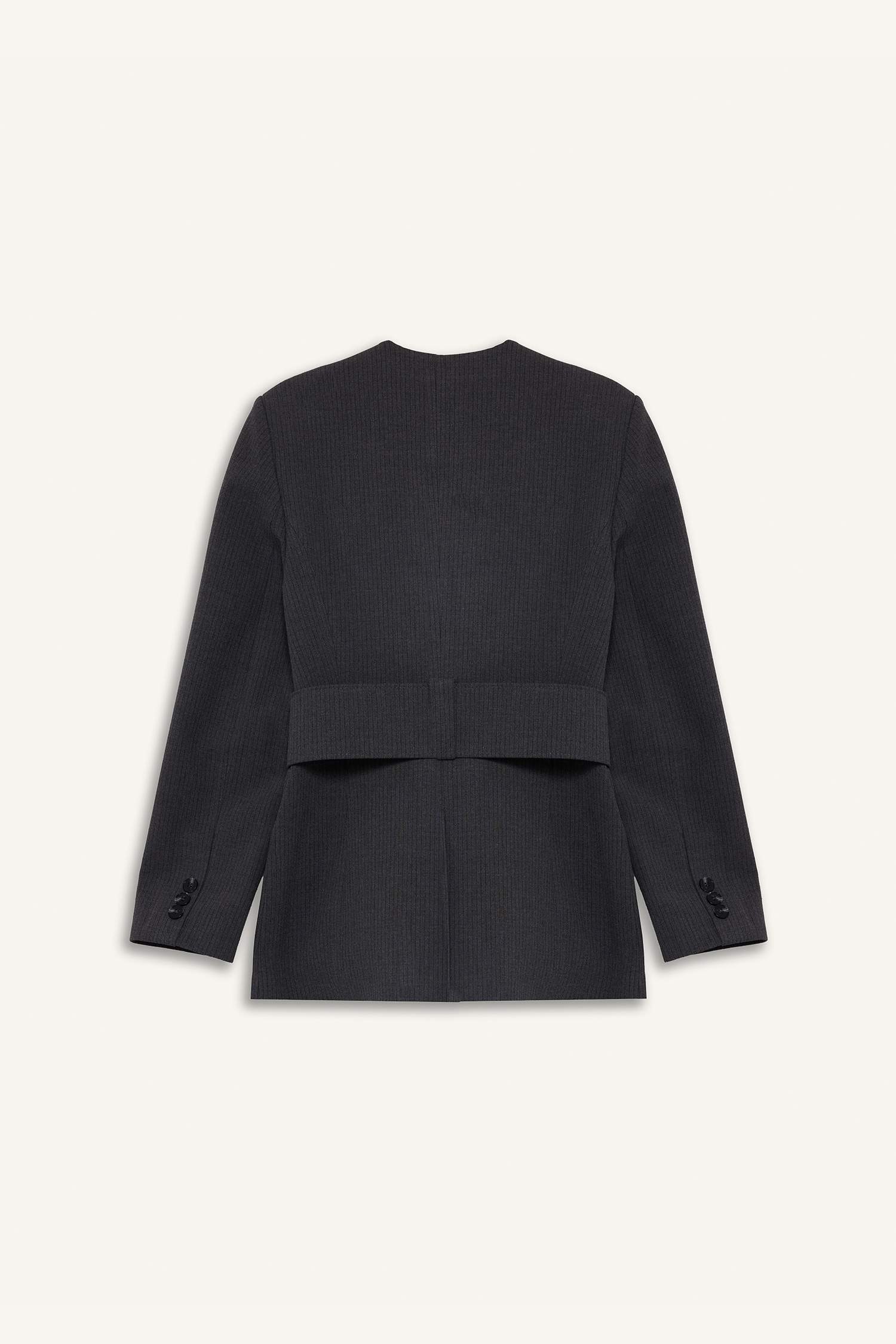 بليزر مخطط سليم فيت تفتا بياقة V